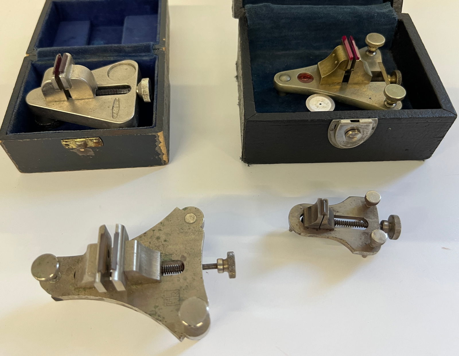 Four Vintage Watch Balance Poising Tools with Cases (1 of 5)