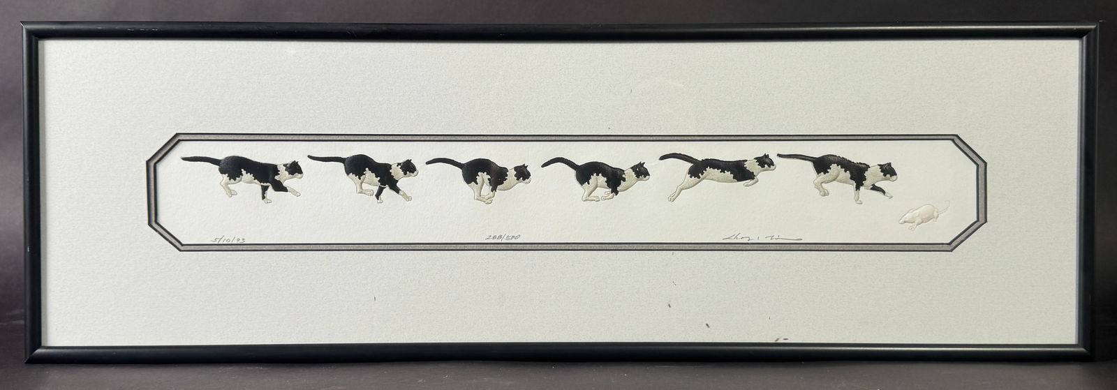 Cat Chasing Mouse Print