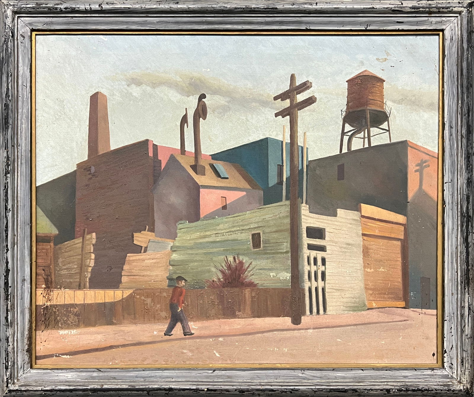 Richard Gabel, "The End of the Day": Painting on canvas titled "The End of the Day," 1942 by Richard Gabel, a former Rhode Island School of Design student.