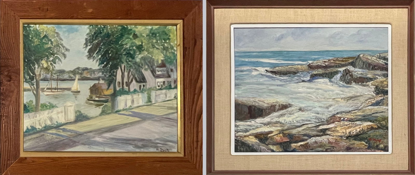 Two Oil Paintings by Ida Slafsky: Two oil paintings on canvas by Ida Slafsky, each signed in the bottom right corner. Dimensions: 29'' x 31.5''.