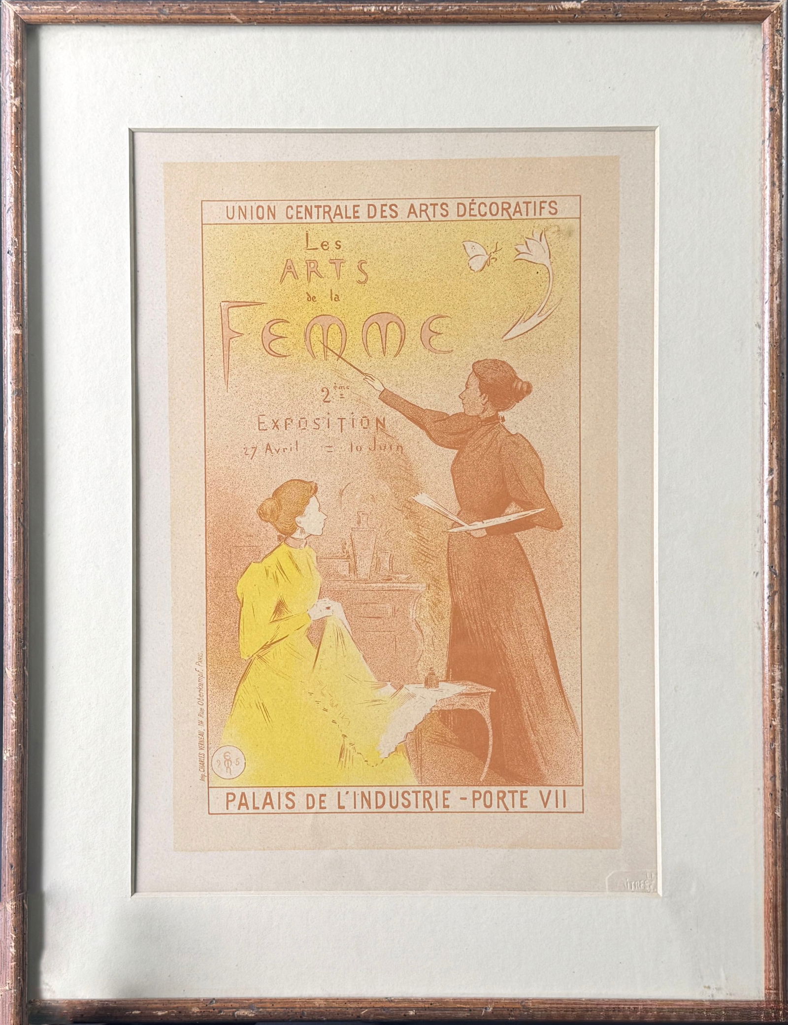 Les Arts de la Femme Exhibition Poster: Color lithograph of "Les Arts de la Femme" exhibition poster by Adolphe Étienne Auguste Moreau-Nélaton (French,1859-1927). Plate 58 of the Les