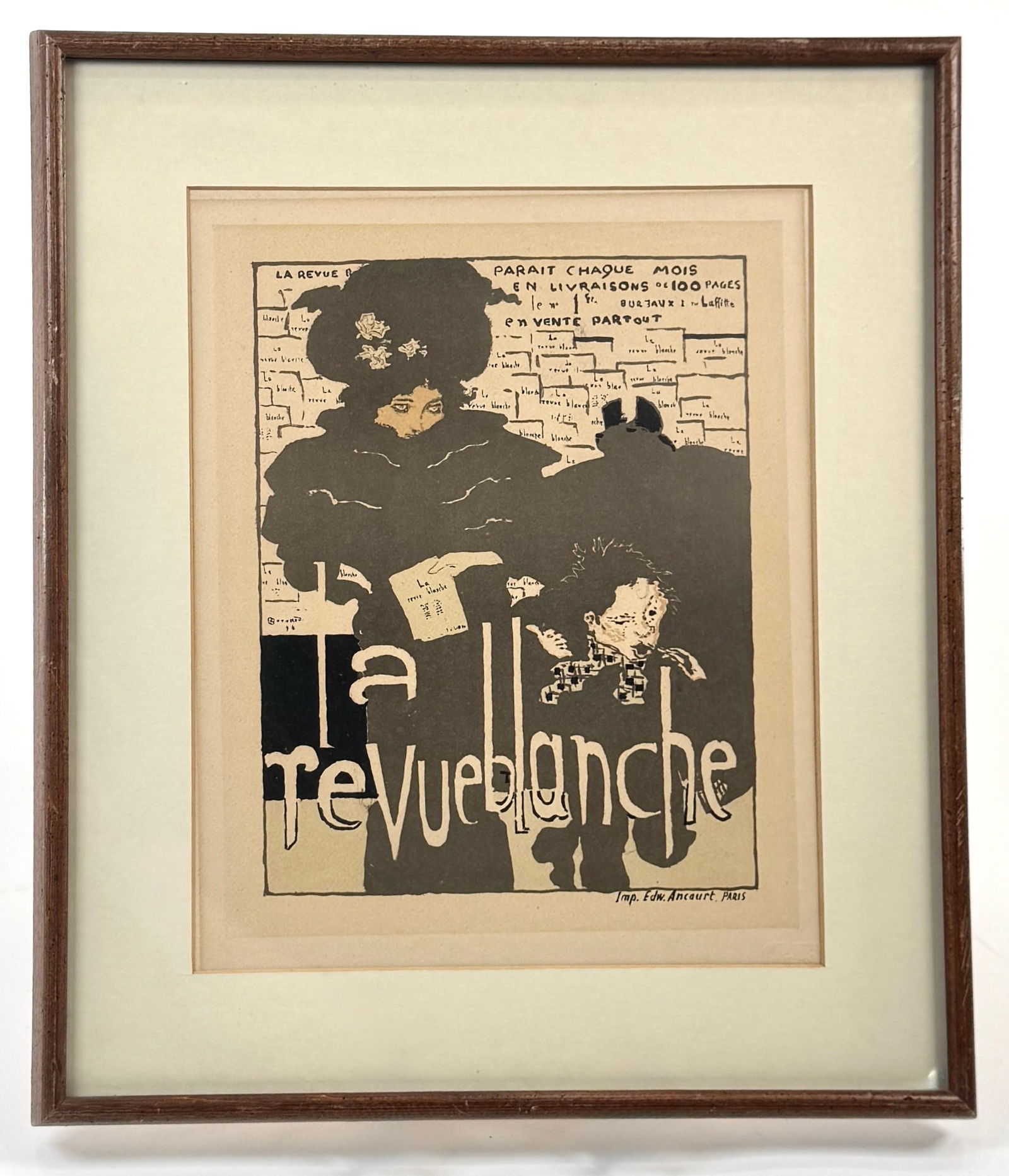 La Revue Blanche Poster, Framed