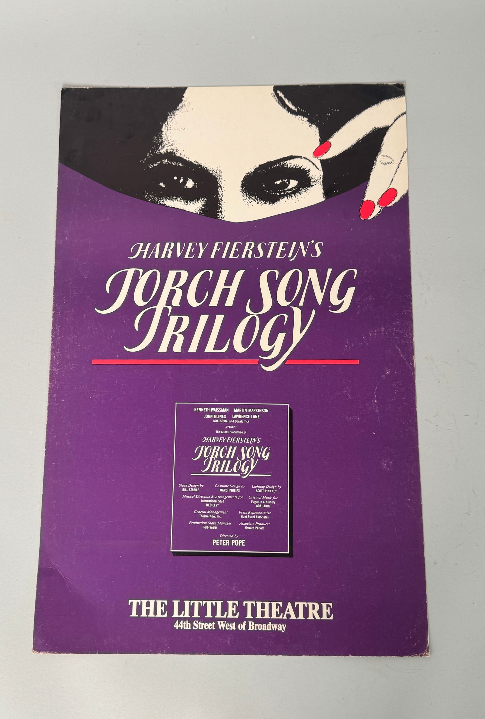 "Torch Song Trilogy" Poster, The Little Theatre - 1983: Harvey Fierstein's "Torch Song Trilogy" poster for The Little Theatre, 1983. Dimensions: 22 x 14 inches.