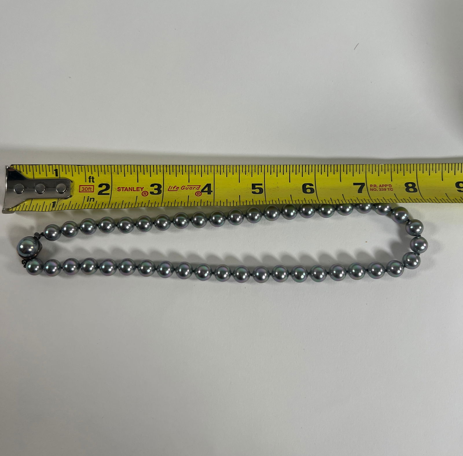 Gray Pearl Necklace - 7