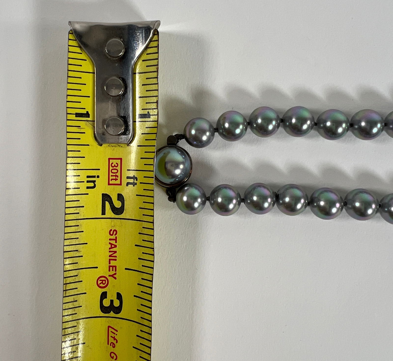 Gray Pearl Necklace - 8