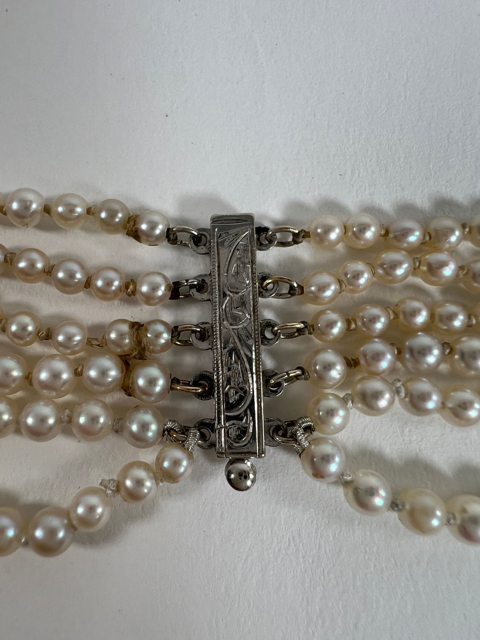 Multi-Strand Pearl Necklace - 10