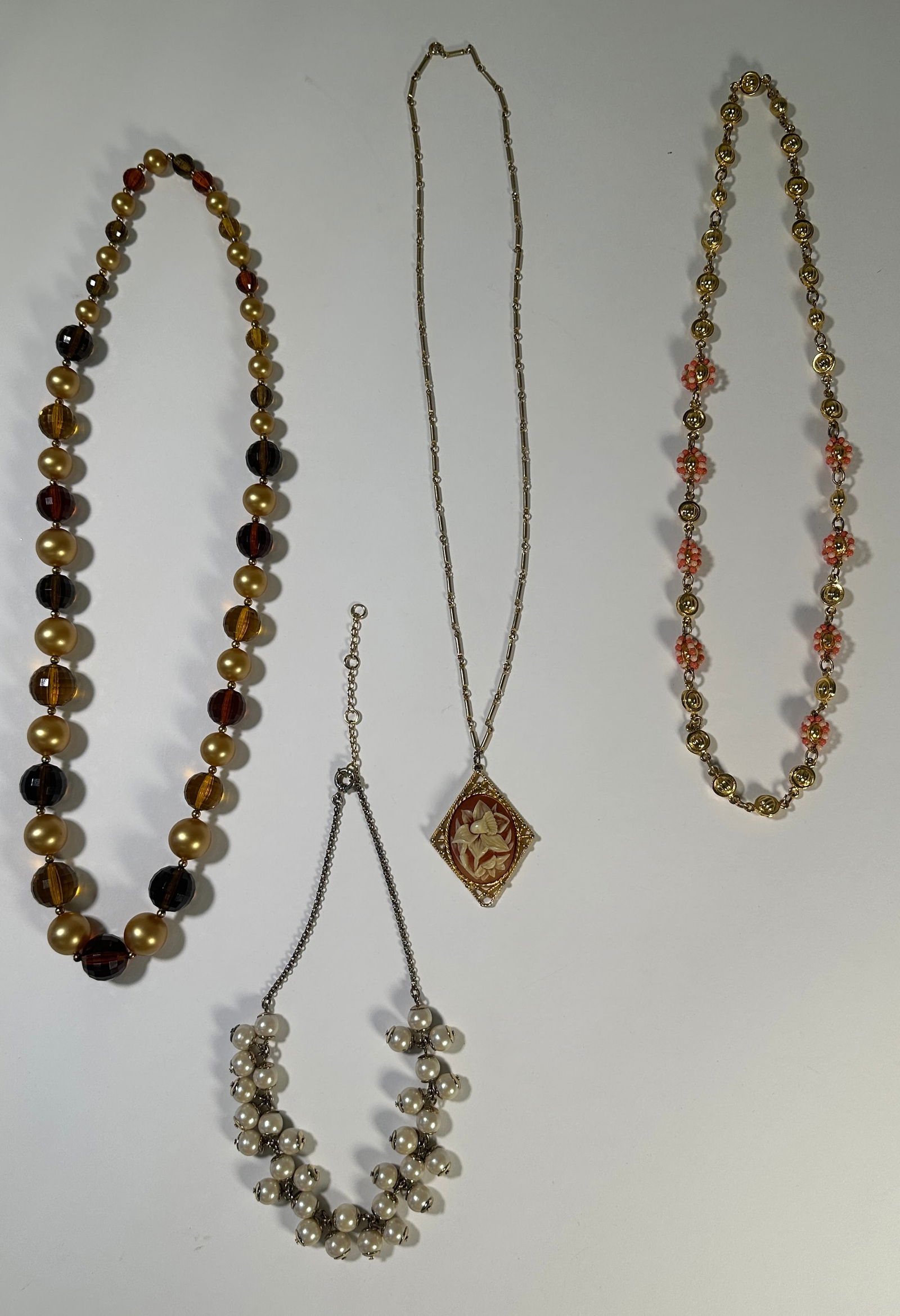 Four Costume Necklaces - 5