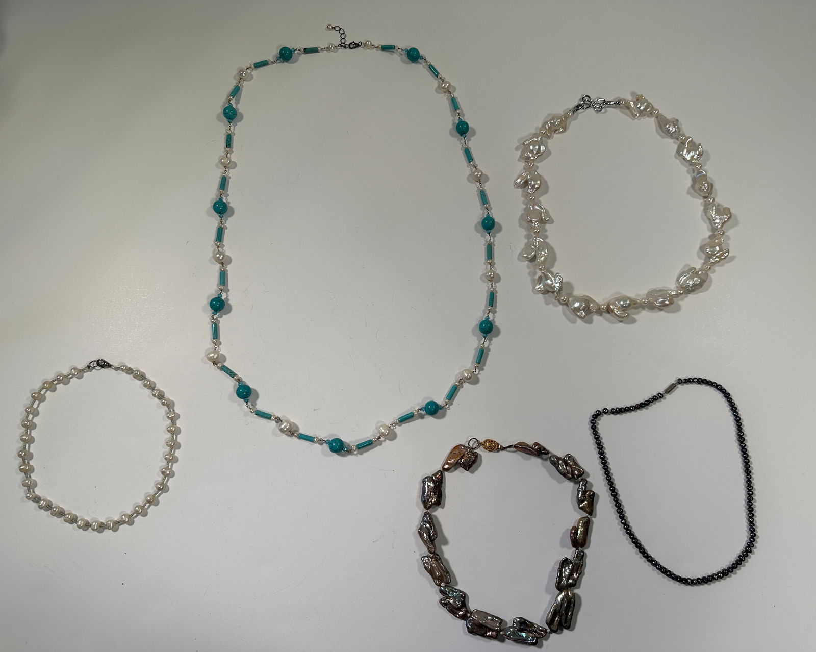 Five Assorted Beaded Necklaces (1 of 7)