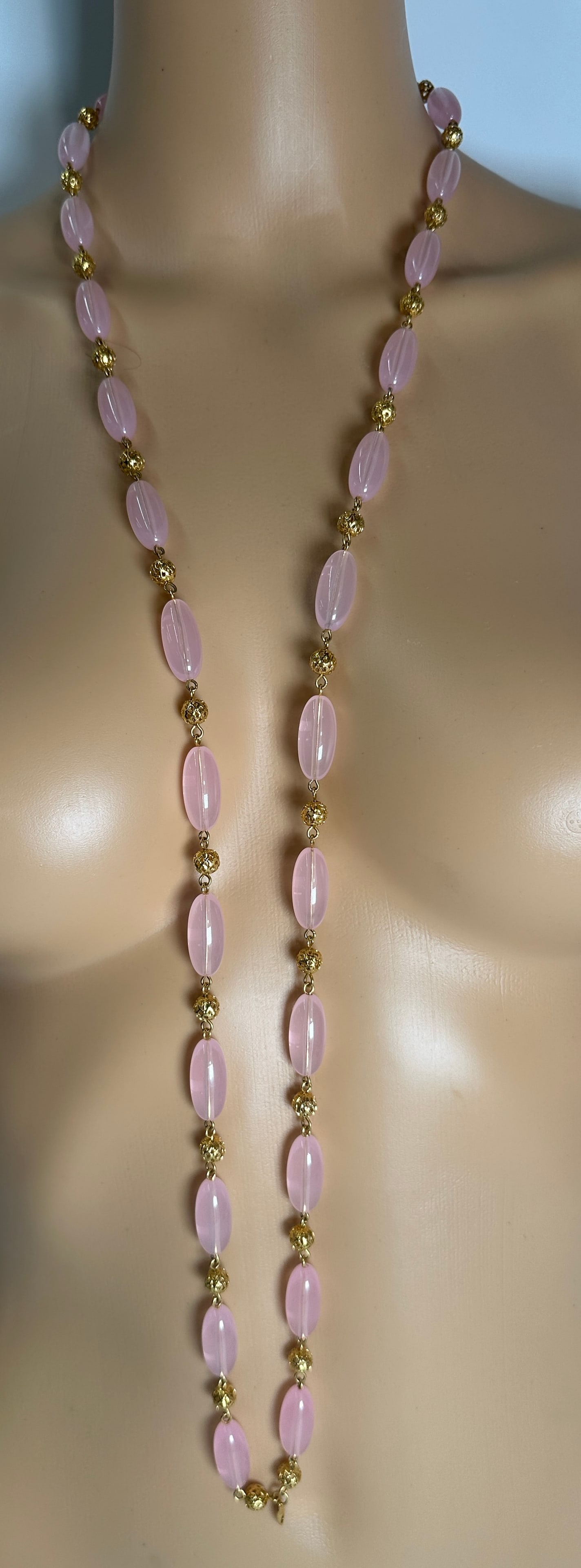 Pink Bead Necklace - 2