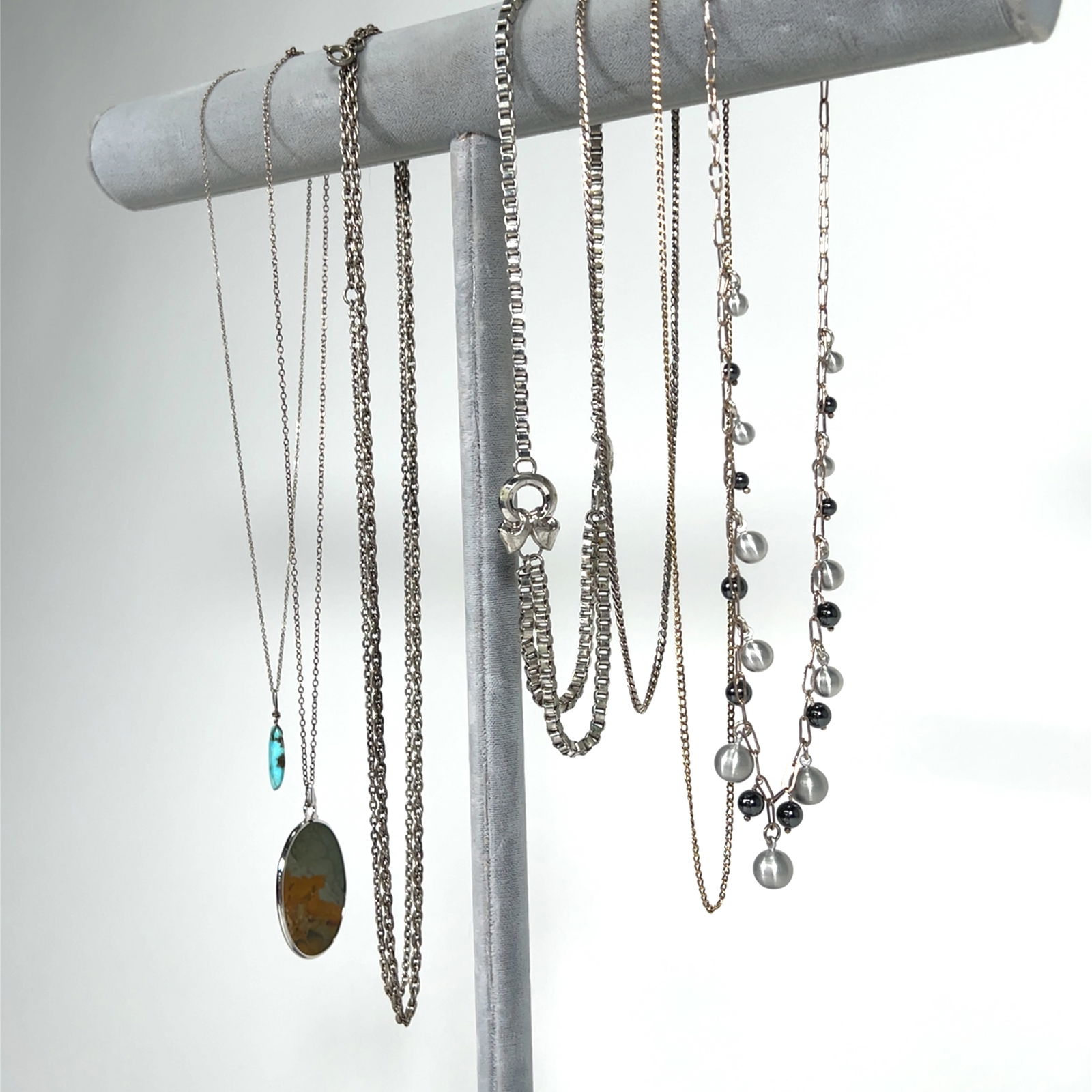 Silver Tone Necklace Collection - 3