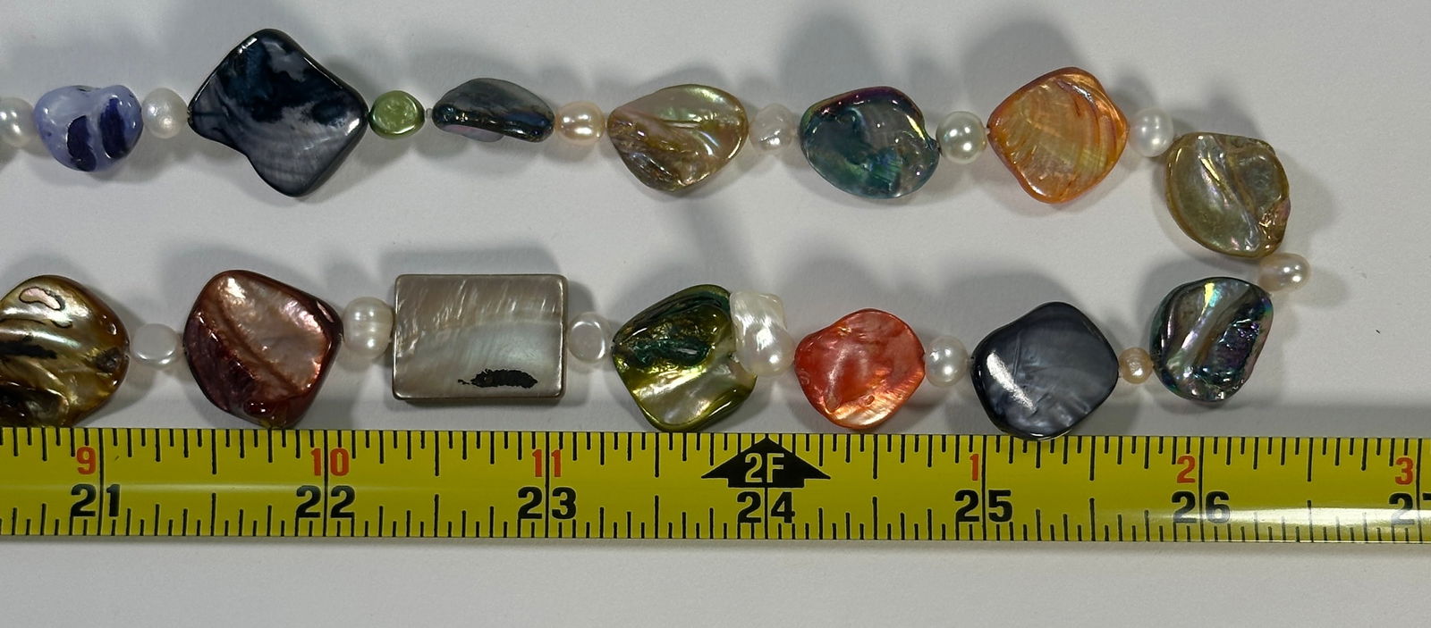 Five Beaded Necklaces with Pearls and Shells - 5