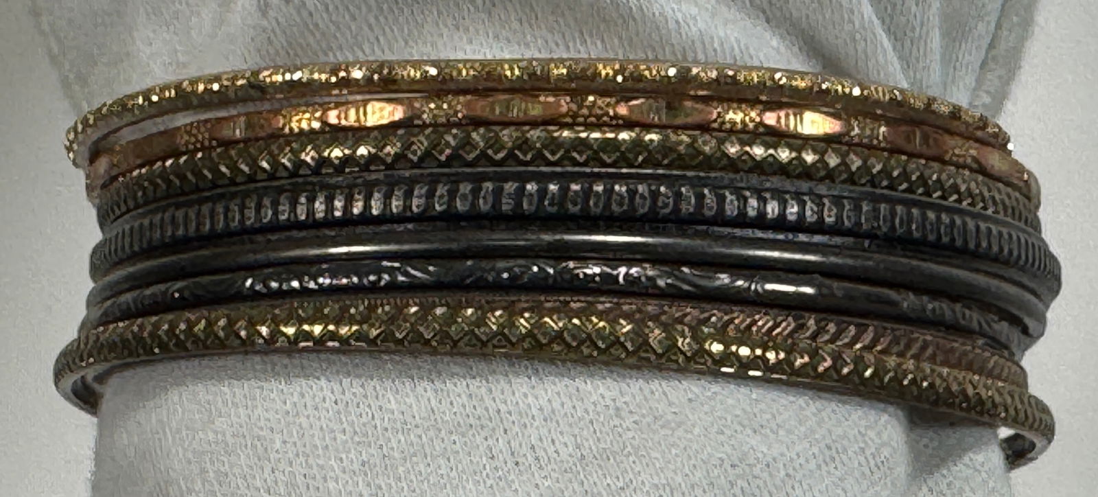 Group of Assorted Metal Bangles - 4