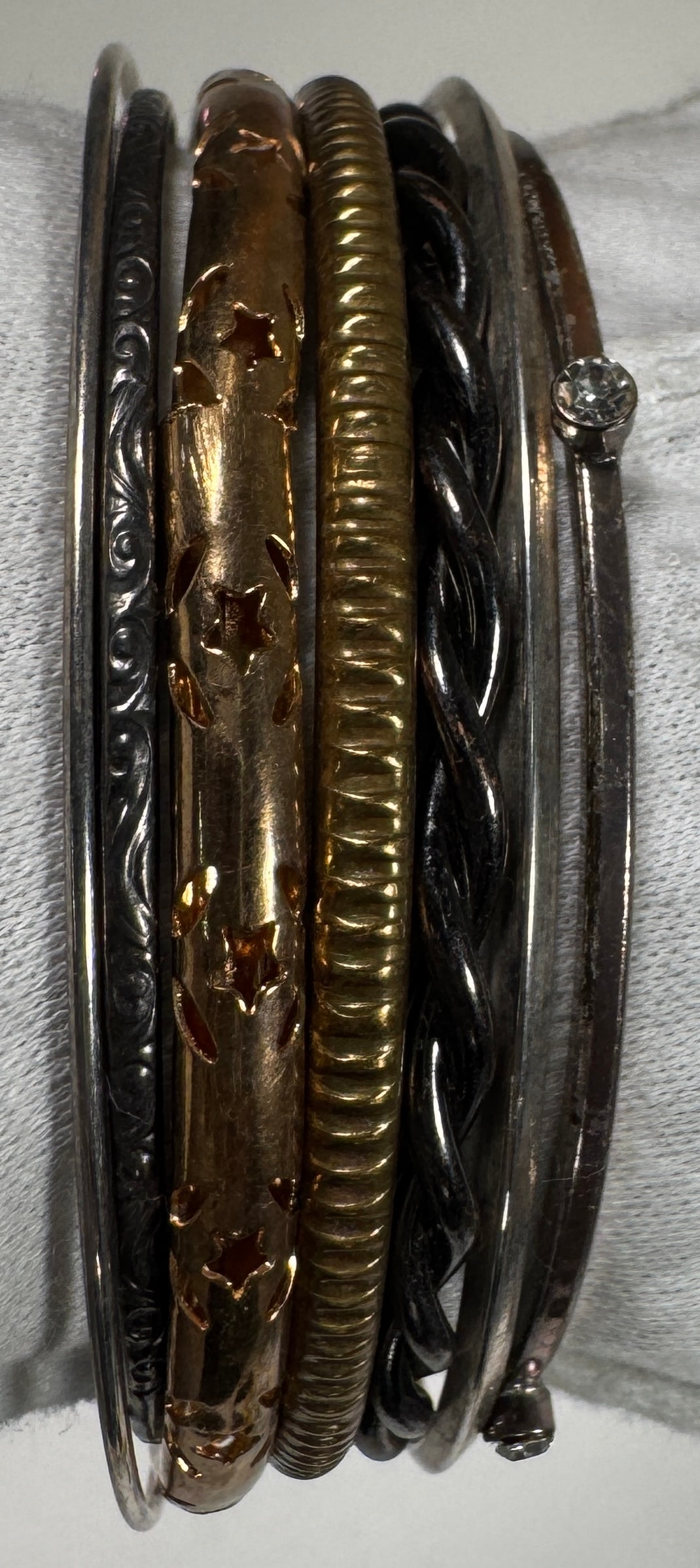 Group of Assorted Metal Bangles - 5