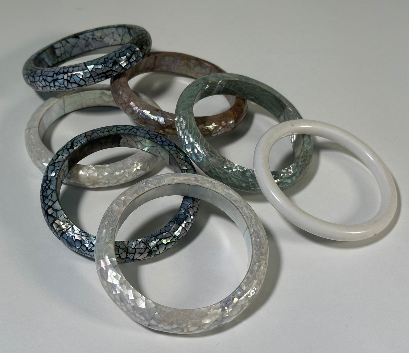 Group of Seven Bangle Bracelets (1 of 3)