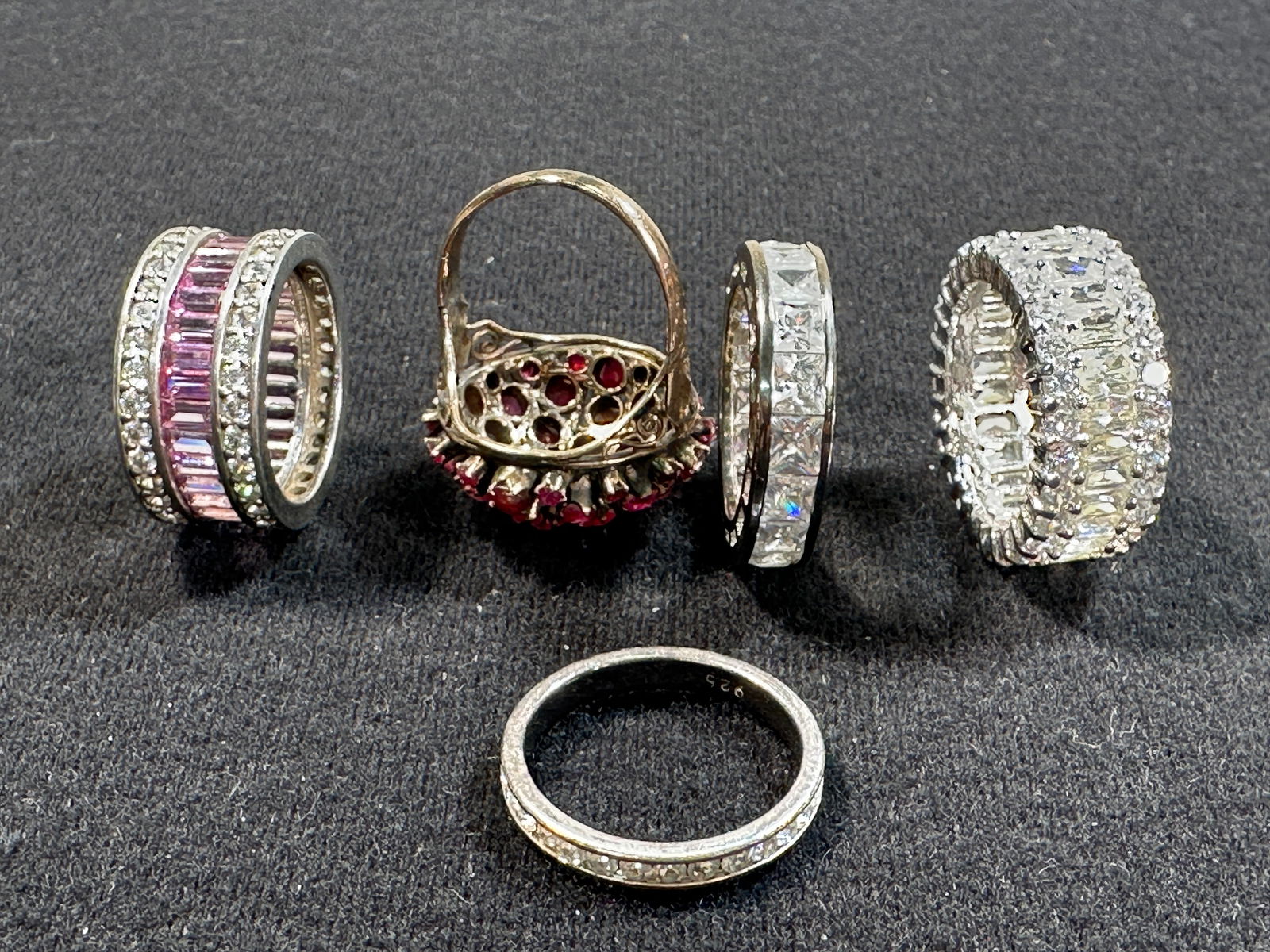 Five Assorted Gemstone and Diamond Rings - 10