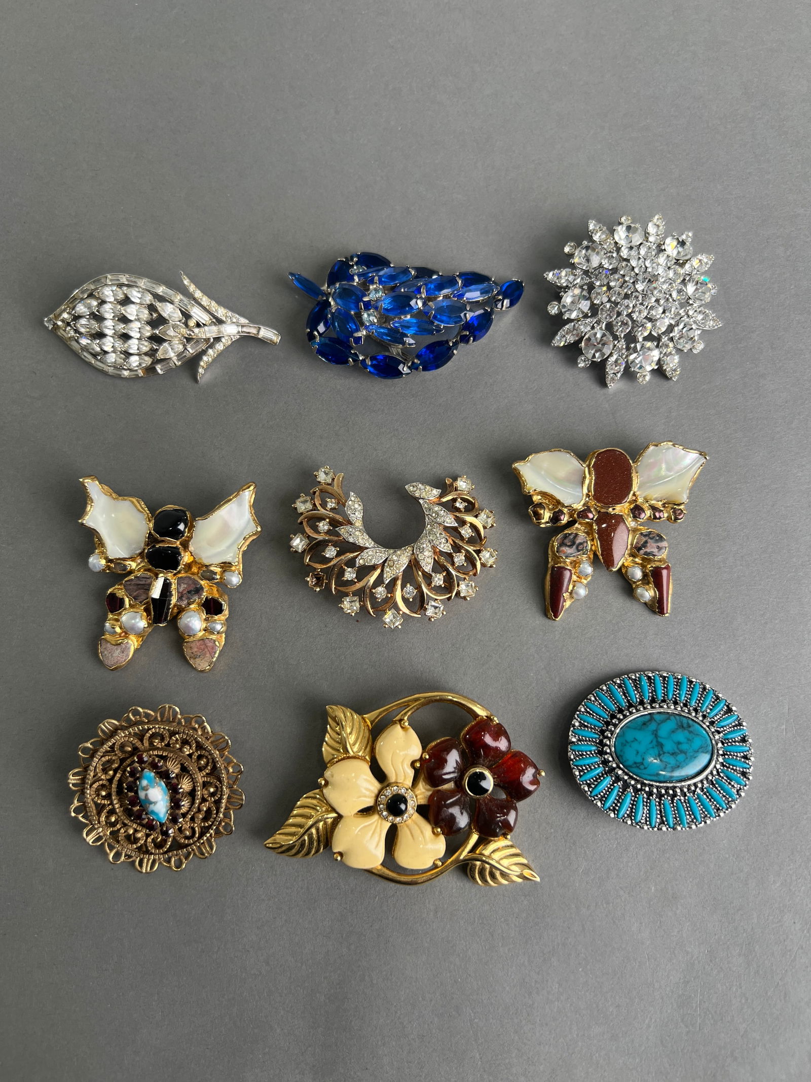 Vintage Costume Brooch Collection - Lot of 9 (1 of 6)