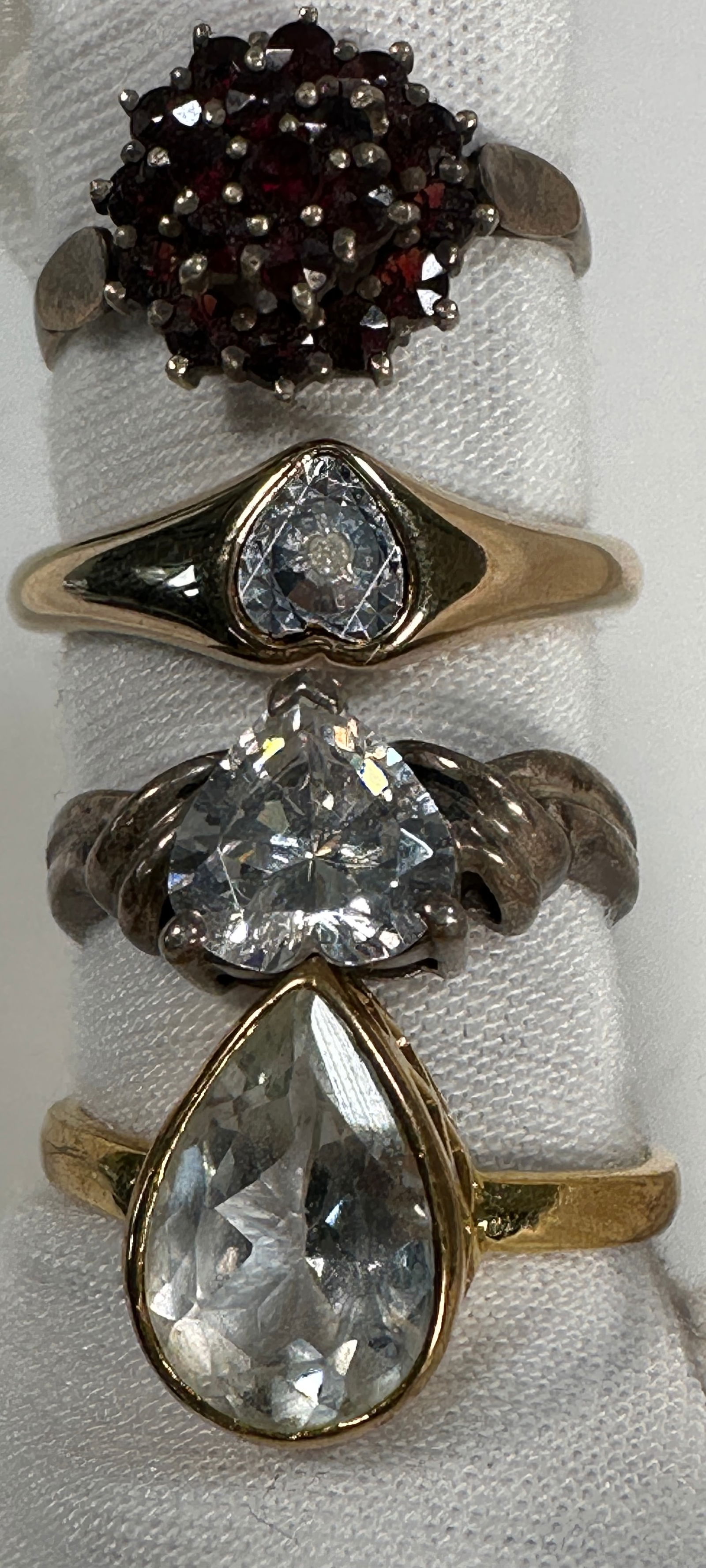 Four Assorted Costume Rings - 4