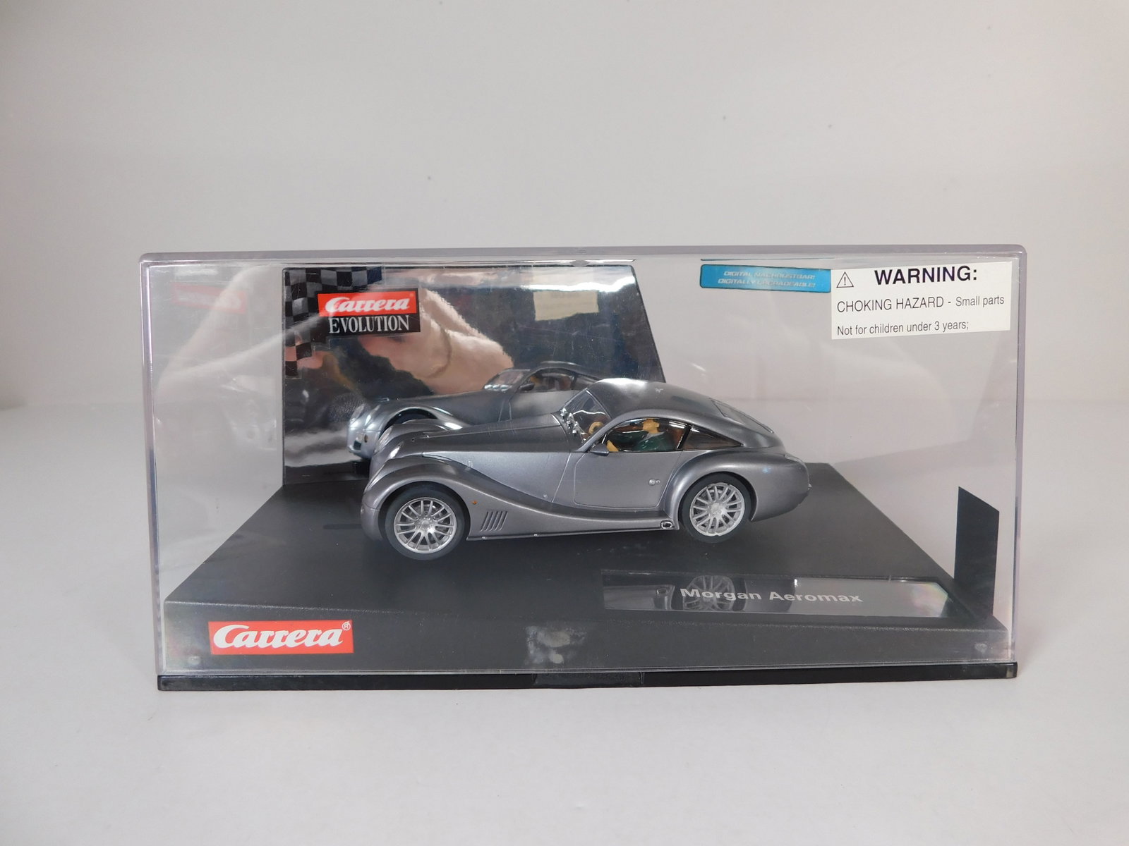Carrera Evolution Morgan Aeromax: Carrera Evolution Morgan Aeromax 1/32 Slot Car. Reference #27293, with original case. Weight: 14.1 oz. Digitally Upgradeable.
