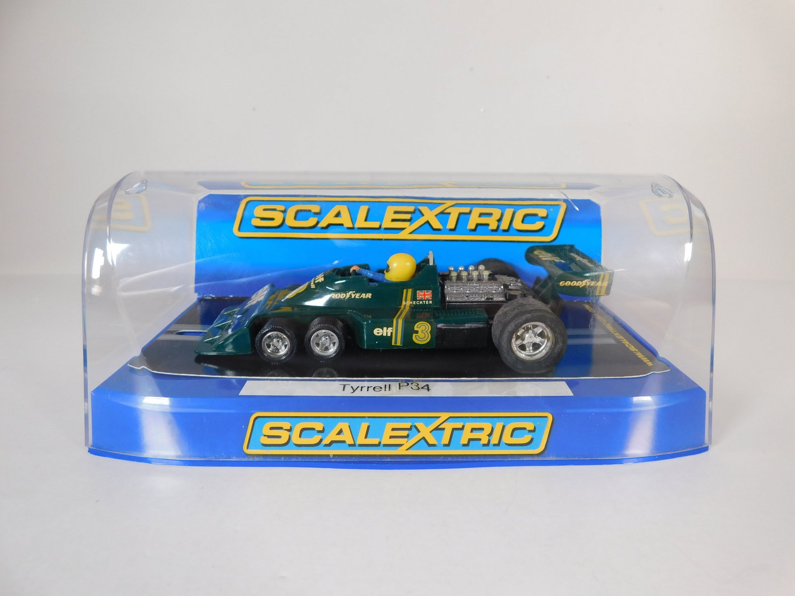 Tyrrell P34 #3 Elf: Tyrrell P34 #3 Elf 1/32 Slot Car. Housed in unoriginal box.