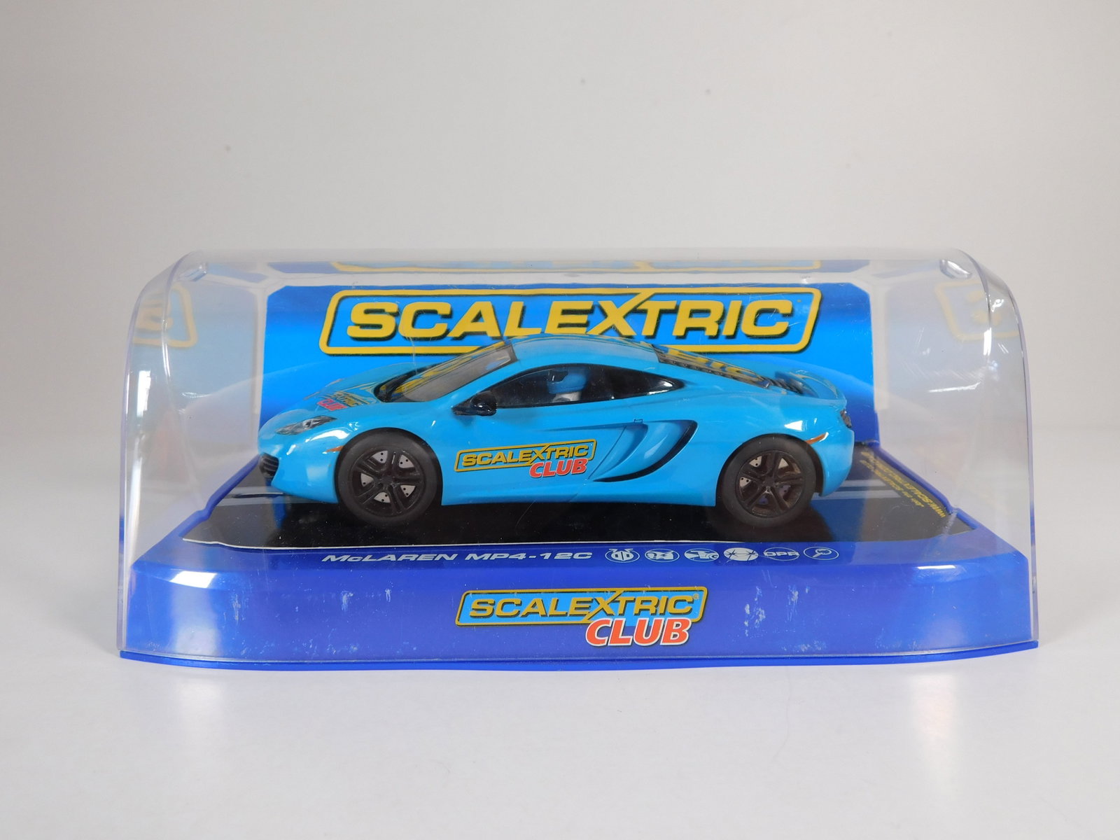 Scalextric Club McLaren MP4-12C 2012 Limited Edition: Scalextric Club McLaren MP4-12C 2012 Limited Edition 1/32 Slot Car. Reference #C3327, with original case. Weight: 8.3 oz.