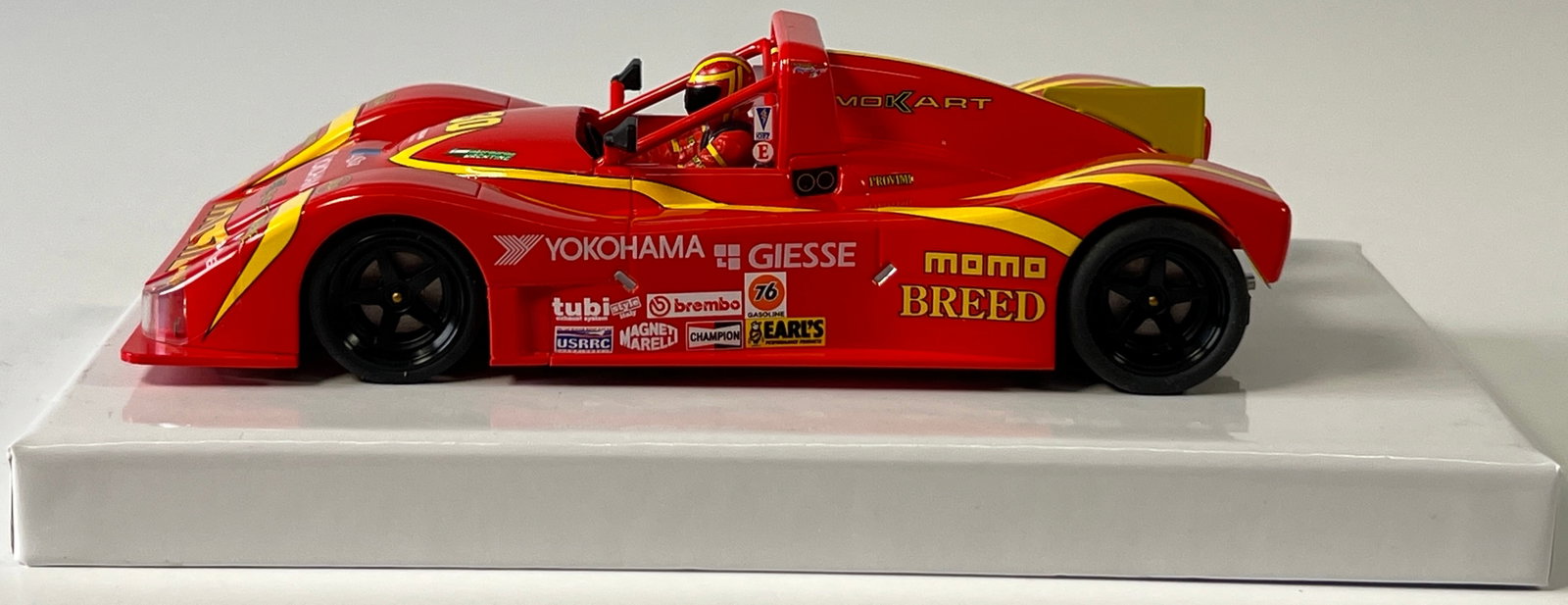 RevoSlot Ferrari 333 SP #30: RevoSlot Ferrari 333 SP #30 Yokohama - Momo 1/32 Slot Car, with original case. RS0087. Weight: 10 oz.