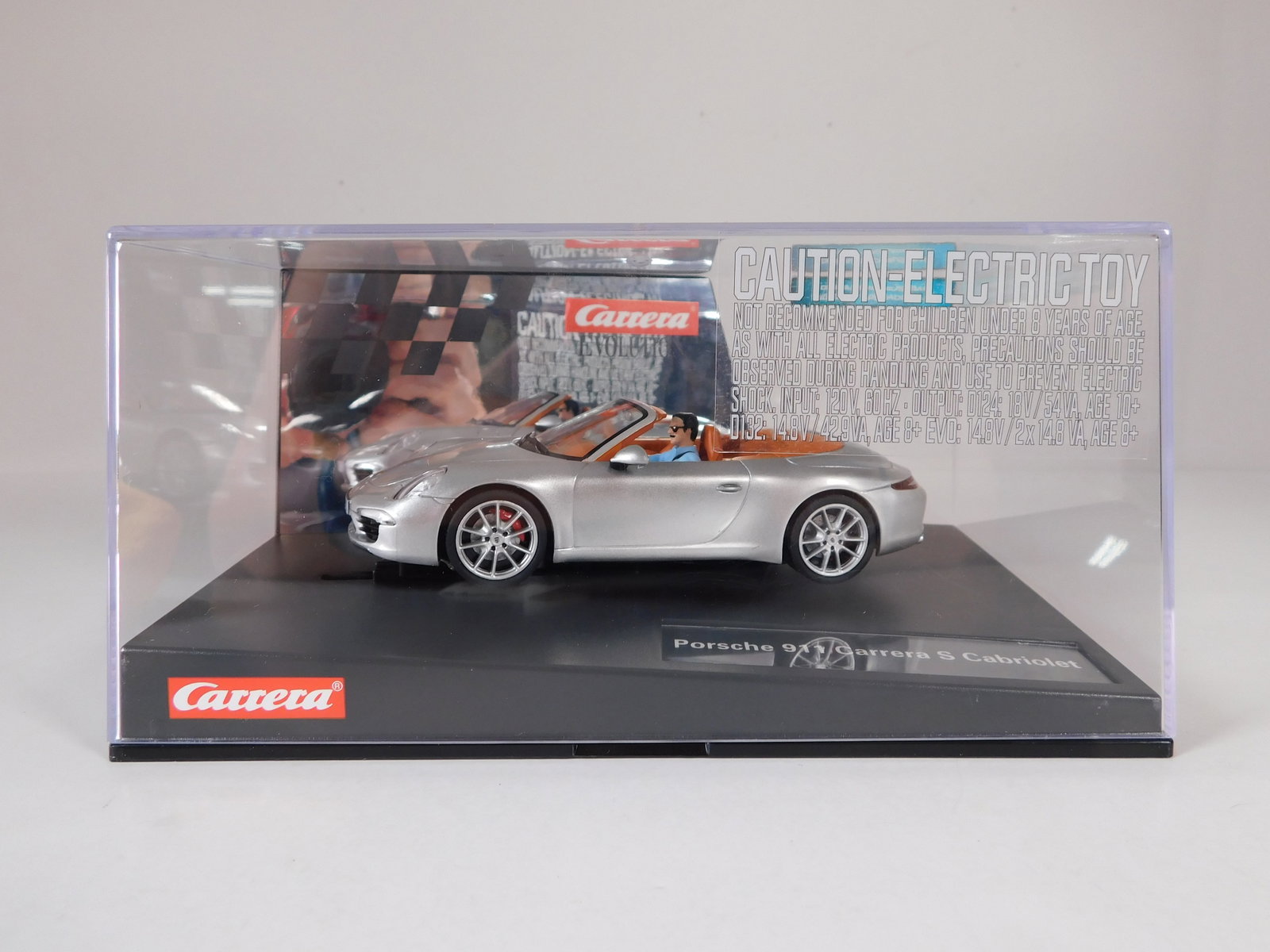 Carrera Evolution Porsche 911 Carrera S Cabriolet: Carrera Evolution Porsche 911 Carrera S Cabriolet 1/32 Slot Car. Reference #20027535, with original case. Weight: 15.5 oz. Digitally upgradeable.