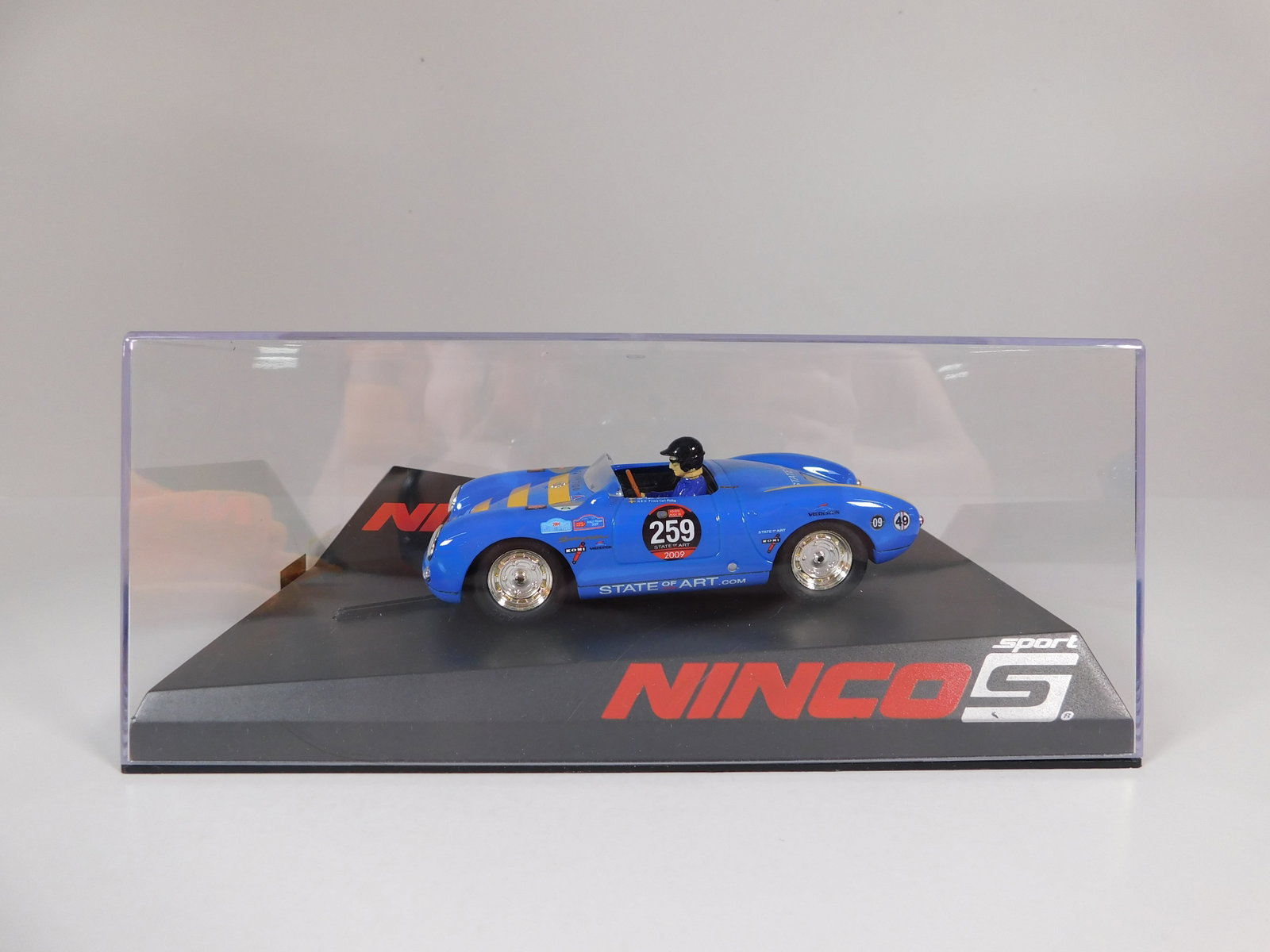 Ninco Sport Porsche 550 #259: NINCO Sport Porsche 550 State of Art #259 1/32 Slot Car. Reference #50630, with original case. Weight: 9oz.