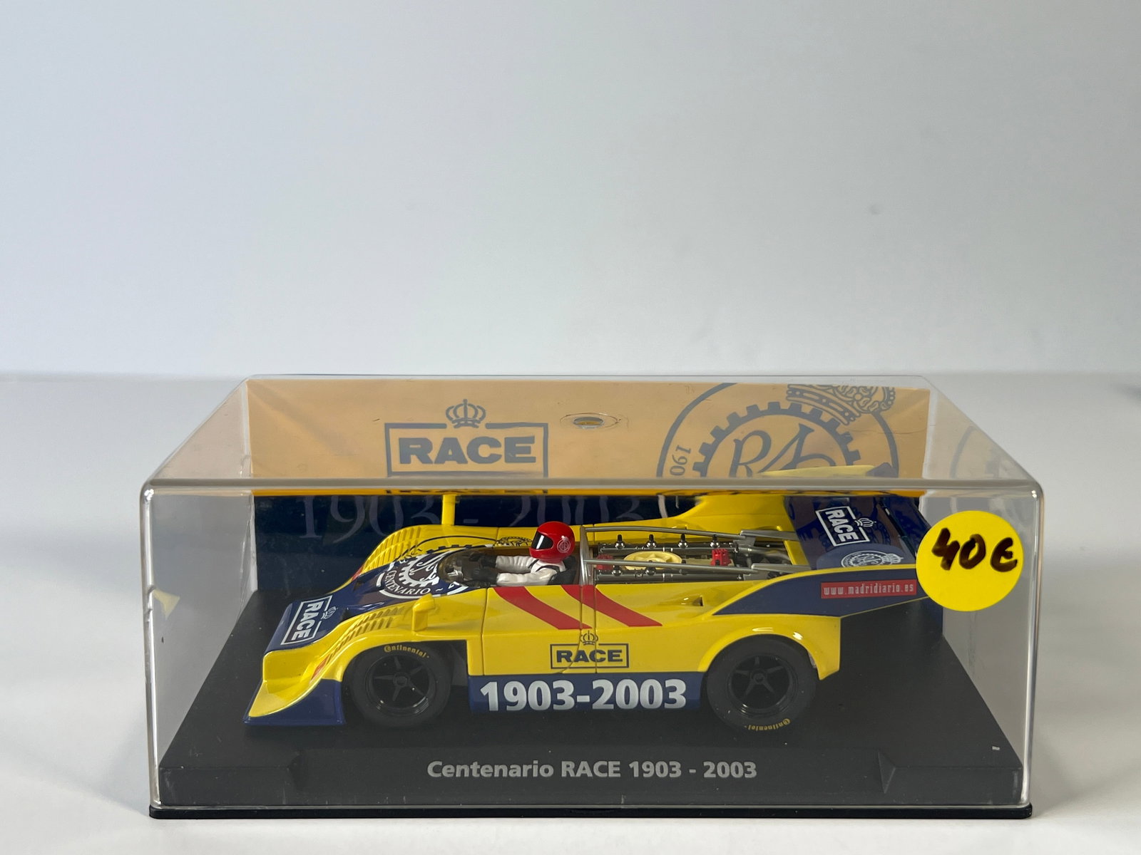 Fly Car Model Centenario RACE 1903-2003: Fly Car Model Centenario RACE 1903-2003 1/32 Slot Car, E-161. Reference #96018, with original case. Weight: 7 oz. 