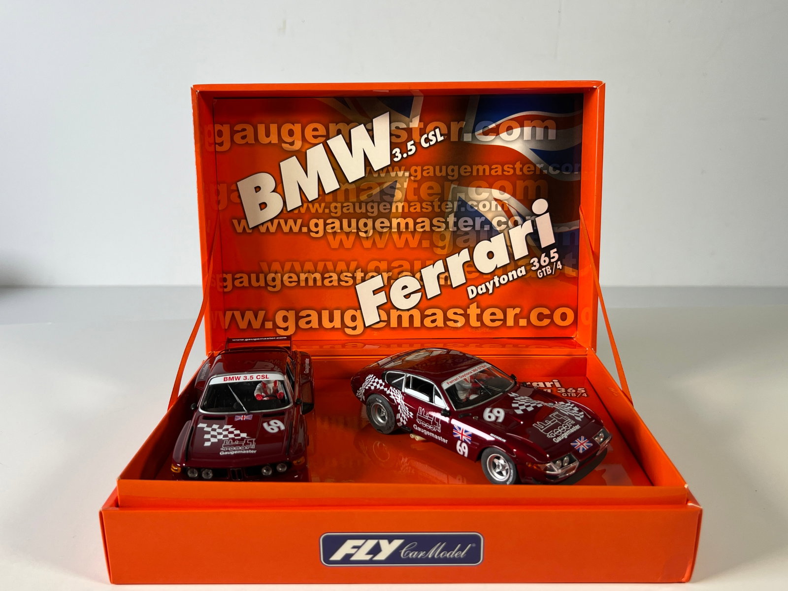 Fly Car Model BMW 3.5 CSL & Ferrari Daytona 365 GTB/4 #69 Slot Car Set (1 of 4)