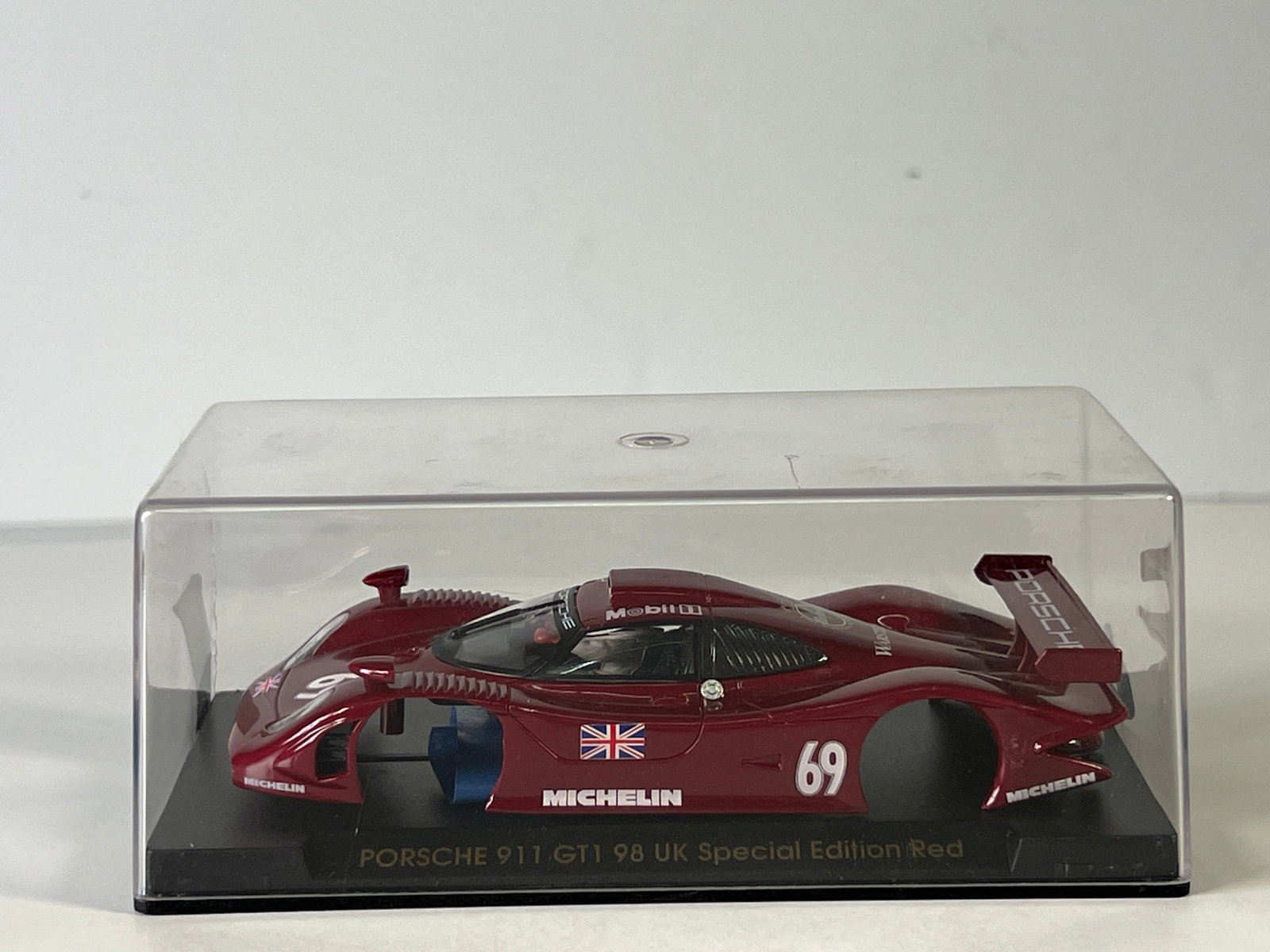 Porsche 911 GT1 98 UK Special Edition Red #69 Michelin 1/32 Slot Car Chassis (1 of 5)