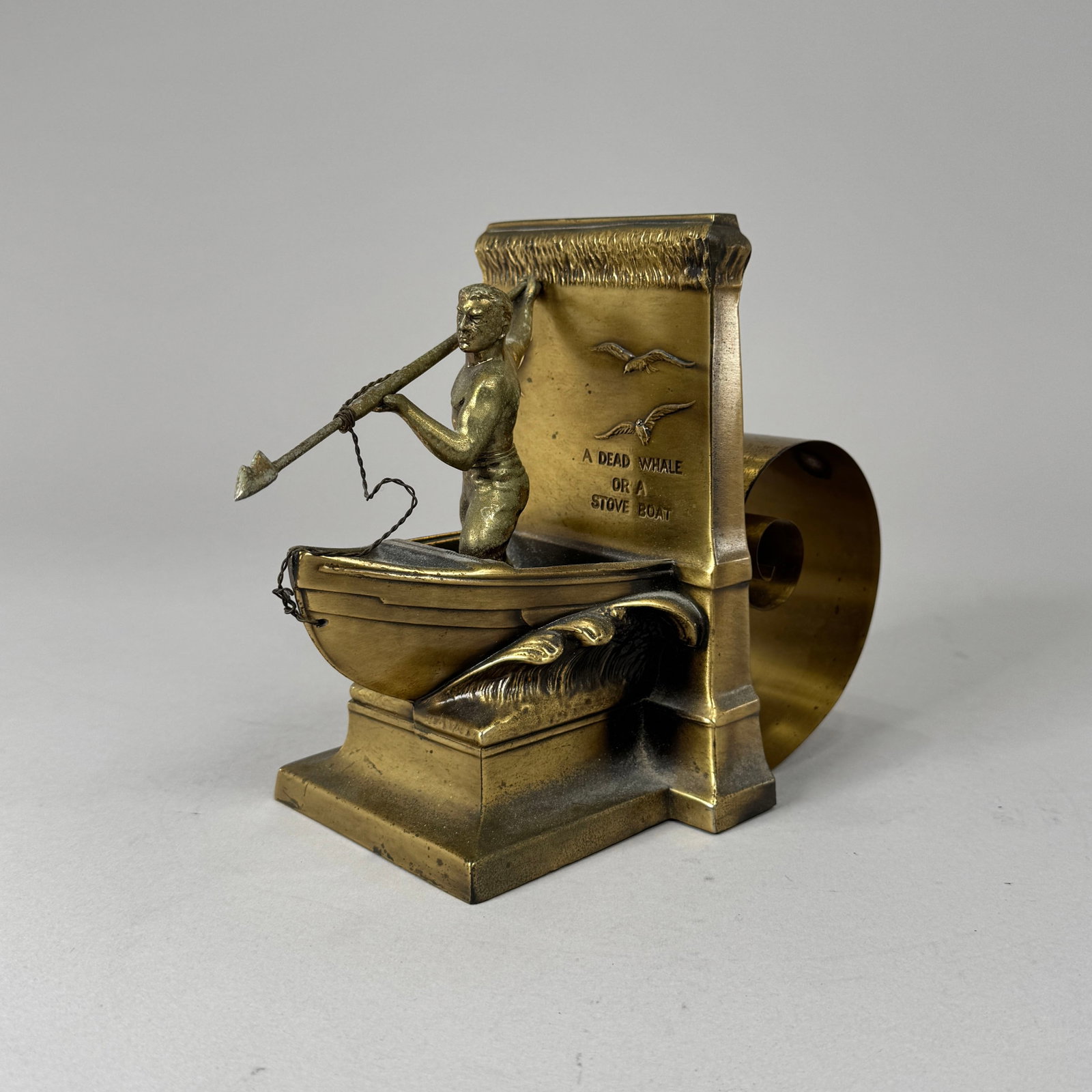New Bedford Whaleman Statue Scroll Bookend (1 of 8)