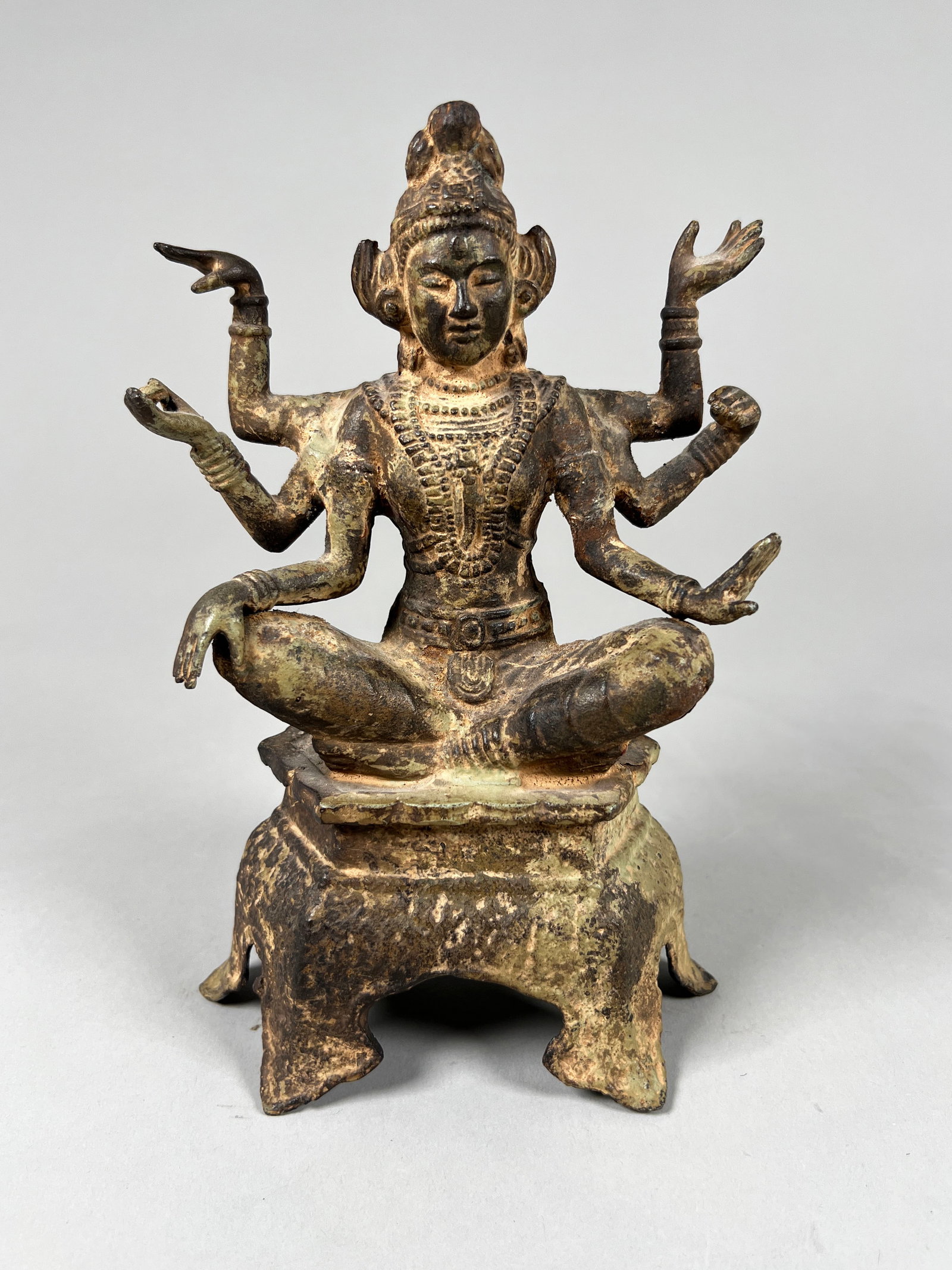 Bronze Cast Deity Figure - Vasudhara: Bronze figure of Indian Goddess - Vasudhara. 10" tall, weighs 4lb 4oz. 