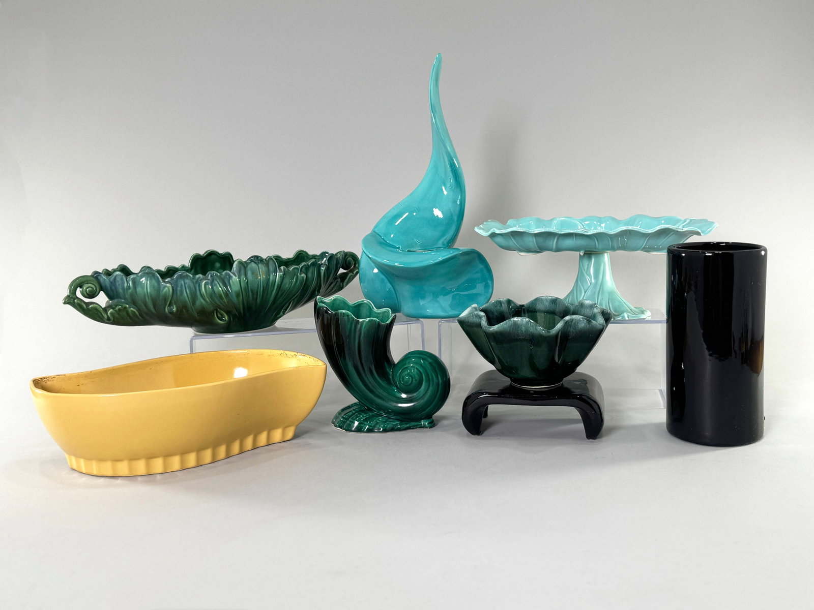 Group of Mid-Century Pottery Vases and Bowls (7 Pieces) (1 of 20)