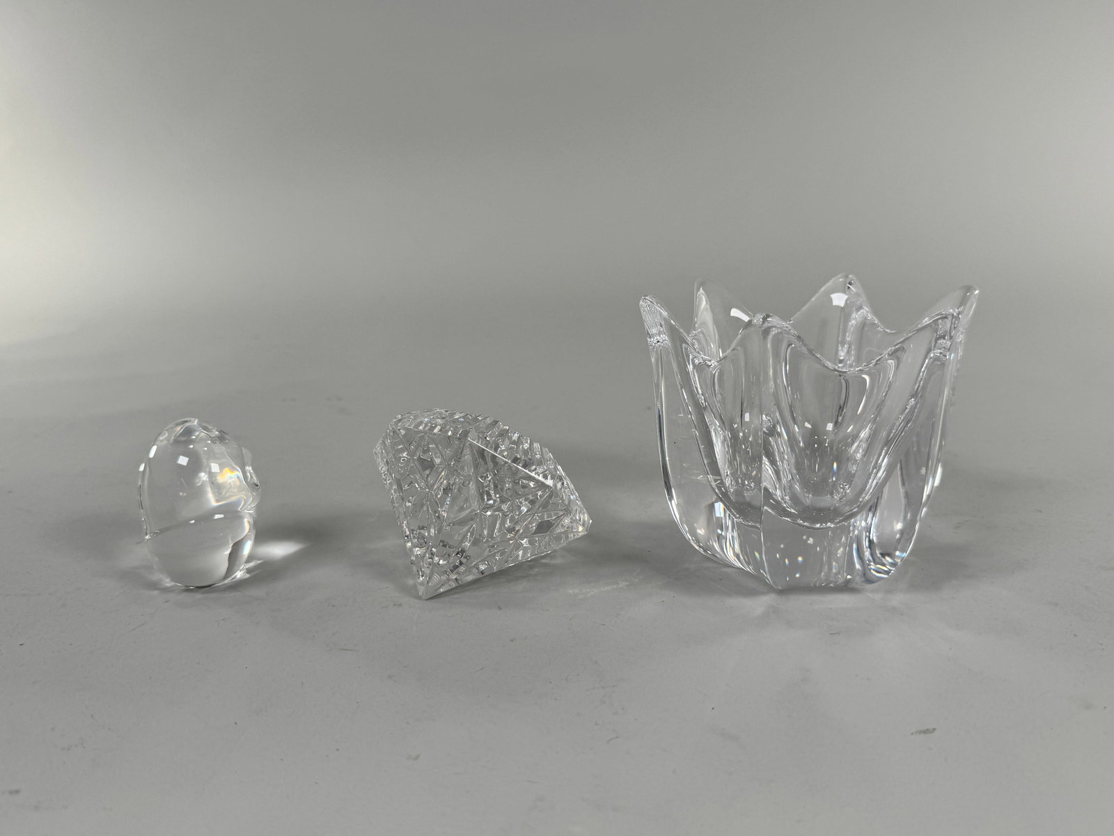 Three Crystal Decorative Items - 2