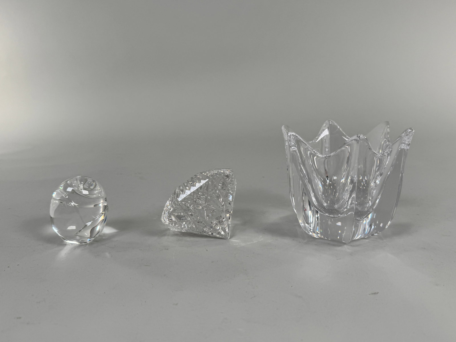 Three Crystal Decorative Items - 3