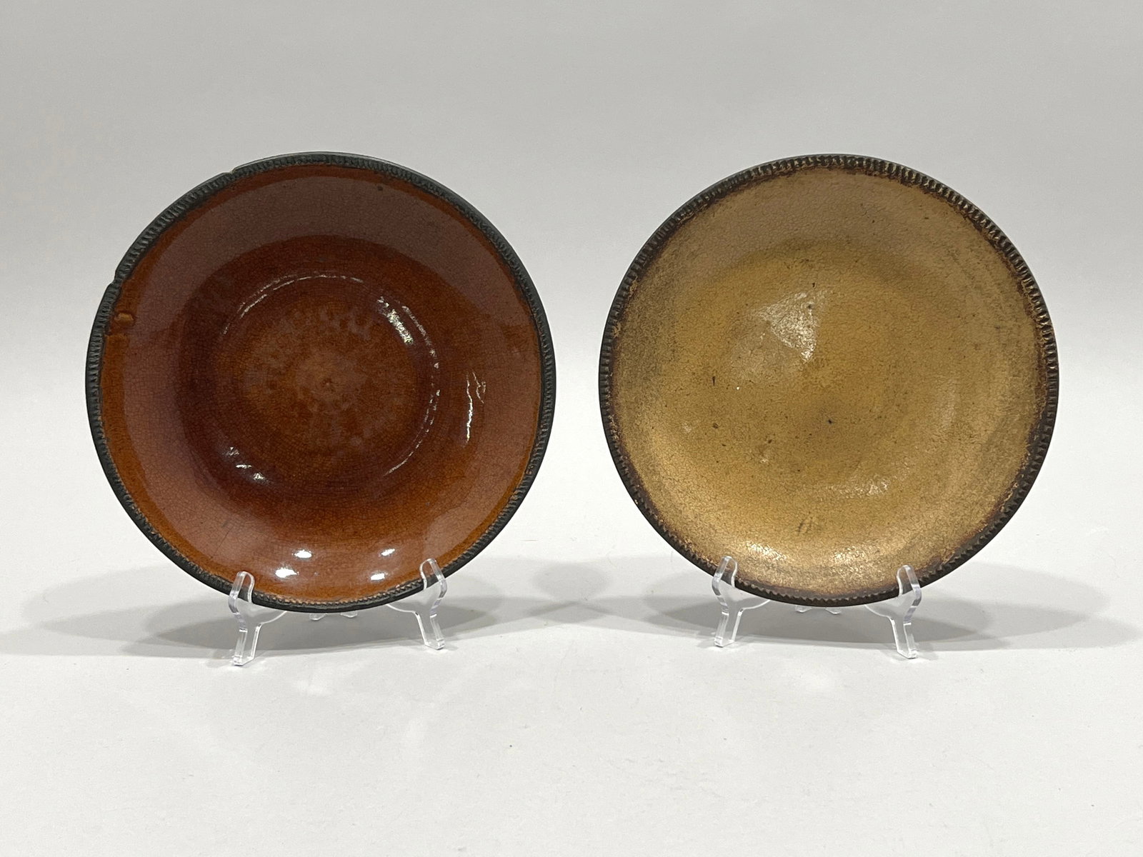 Pair of Pennsylvania Redware Plates (1 of 5)