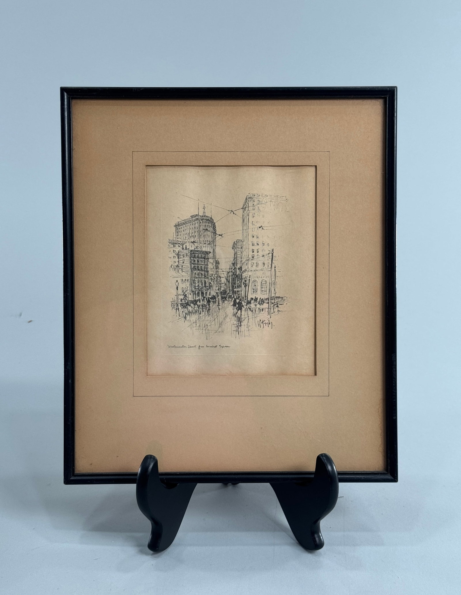 Three Framed Landscape Prints - Etchings and Offset Lithograph - 2