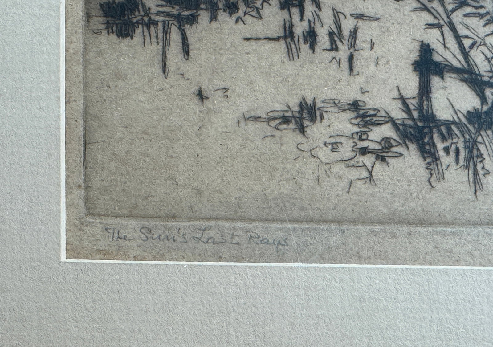 Three Framed Landscape Prints - Etchings and Offset Lithograph - 8