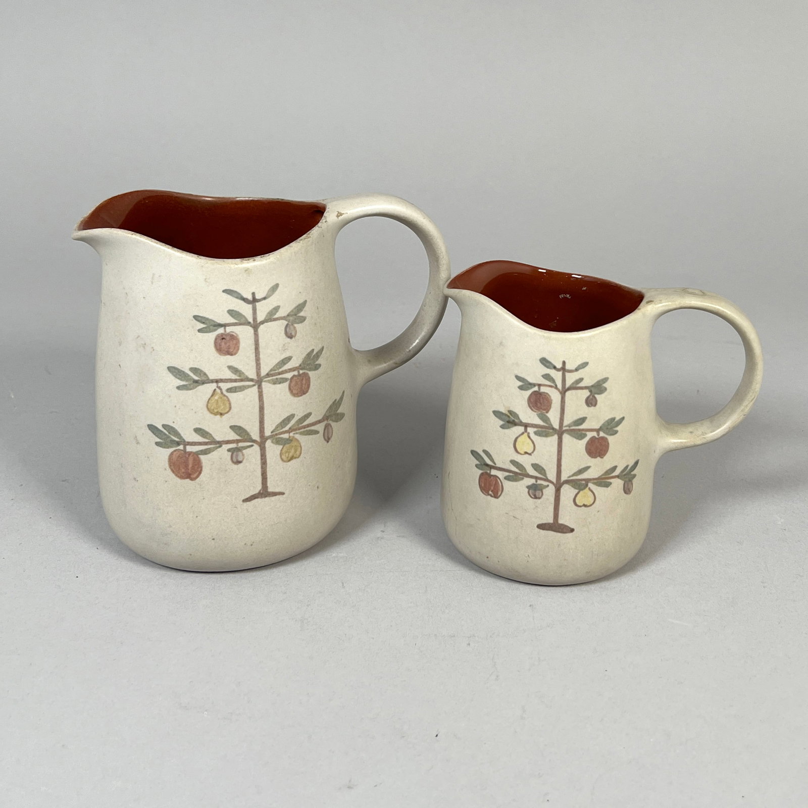 Two "Tree of Life" Stoneware Pitchers by Chatham Potters (1 of 4)