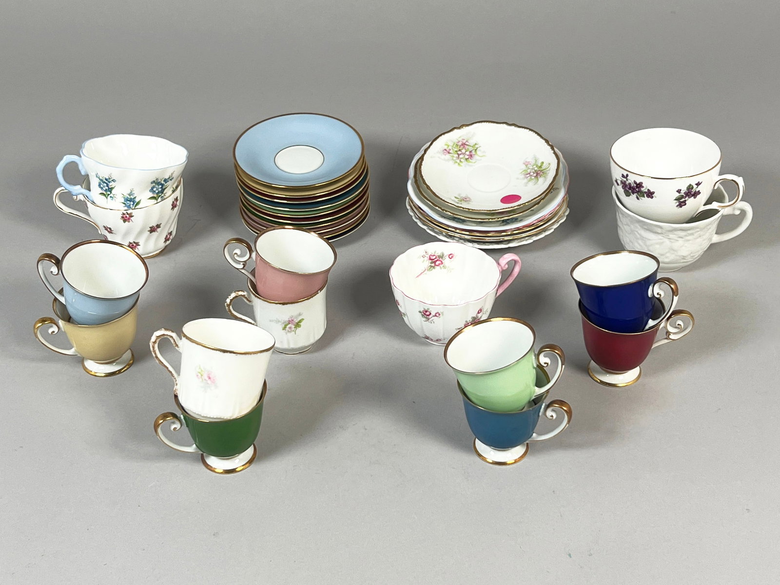 Collection of Porcelain Teacups and Saucers (1 of 7)