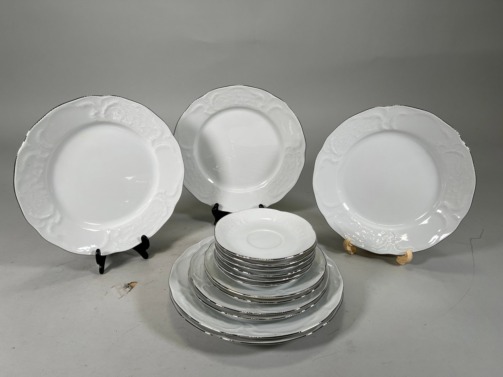 Partial Rosenthal White Porcelain Dinnerware Set - 13