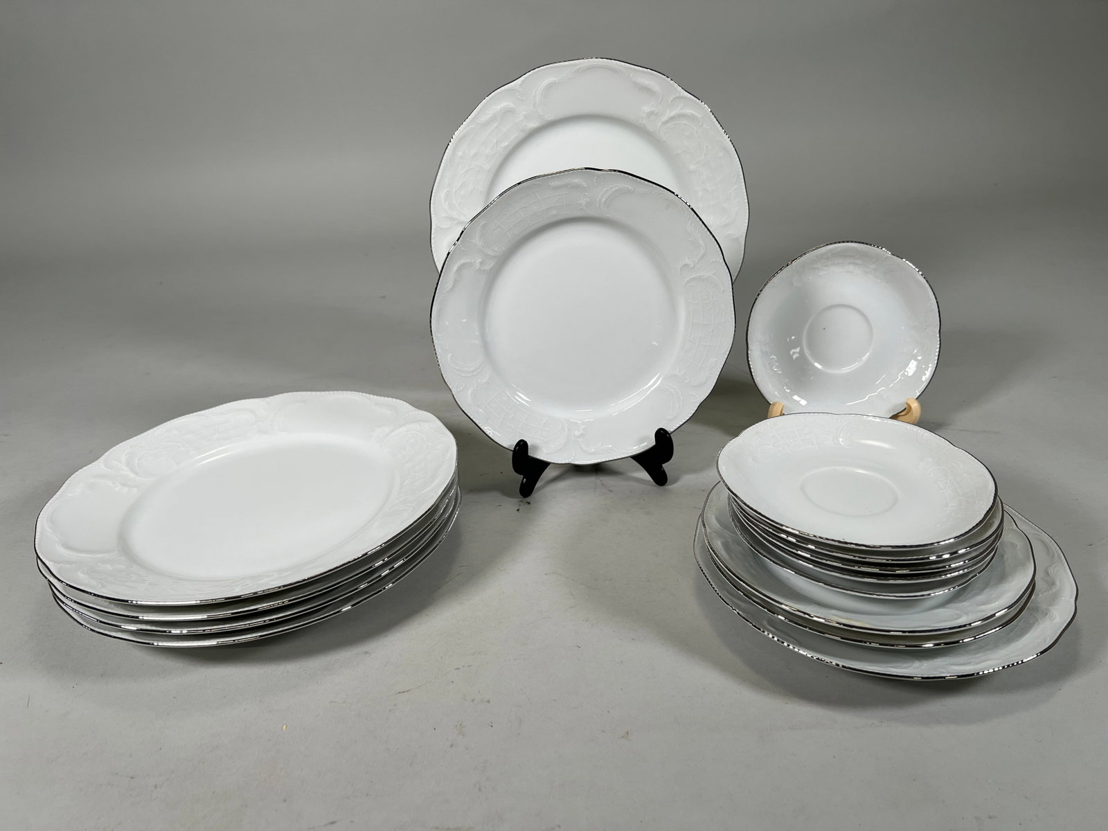 Partial Rosenthal White Porcelain Dinnerware Set - 6