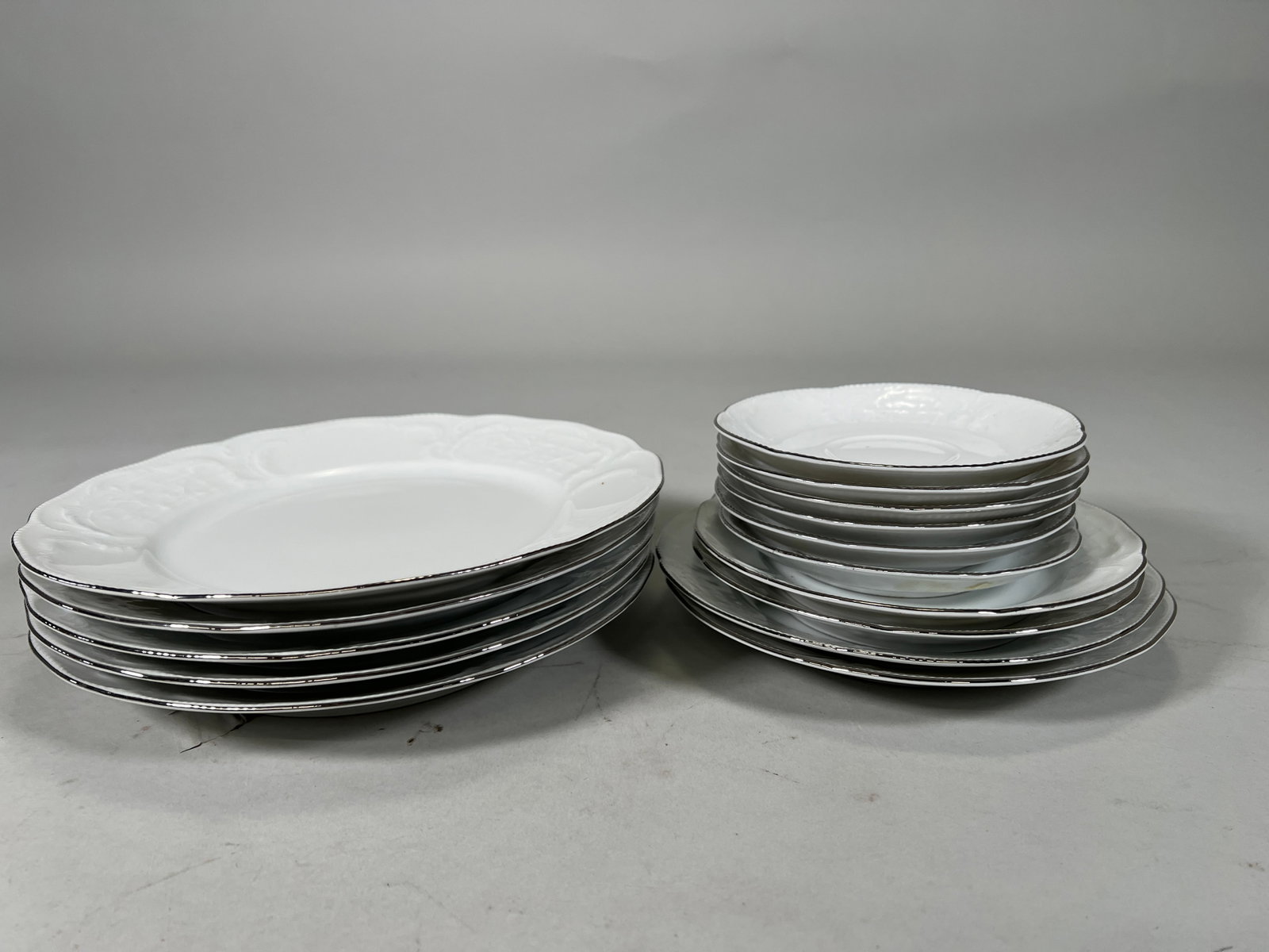 Partial Rosenthal White Porcelain Dinnerware Set - 7