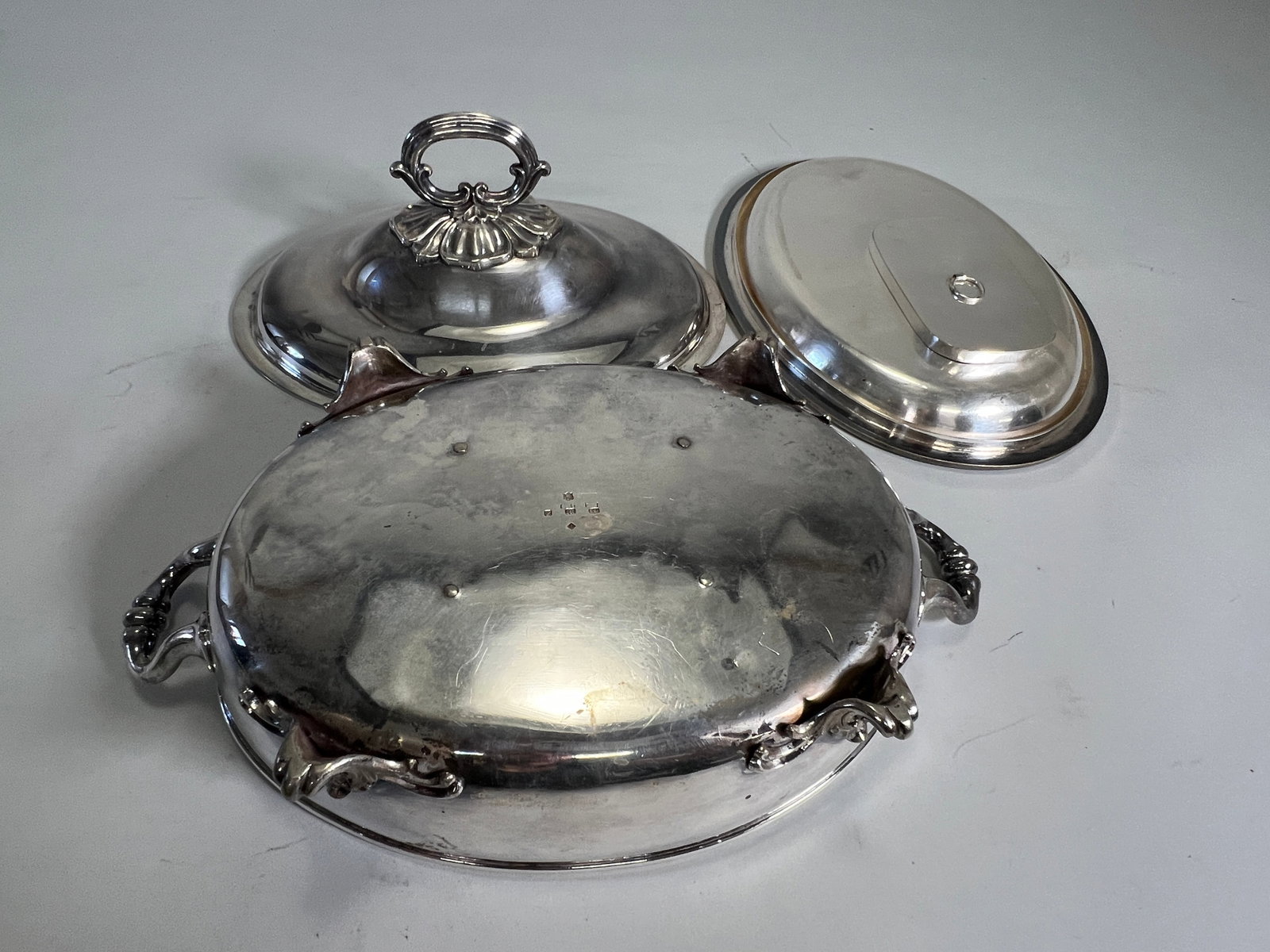 Antique Silver-plated Serving Dish - 2