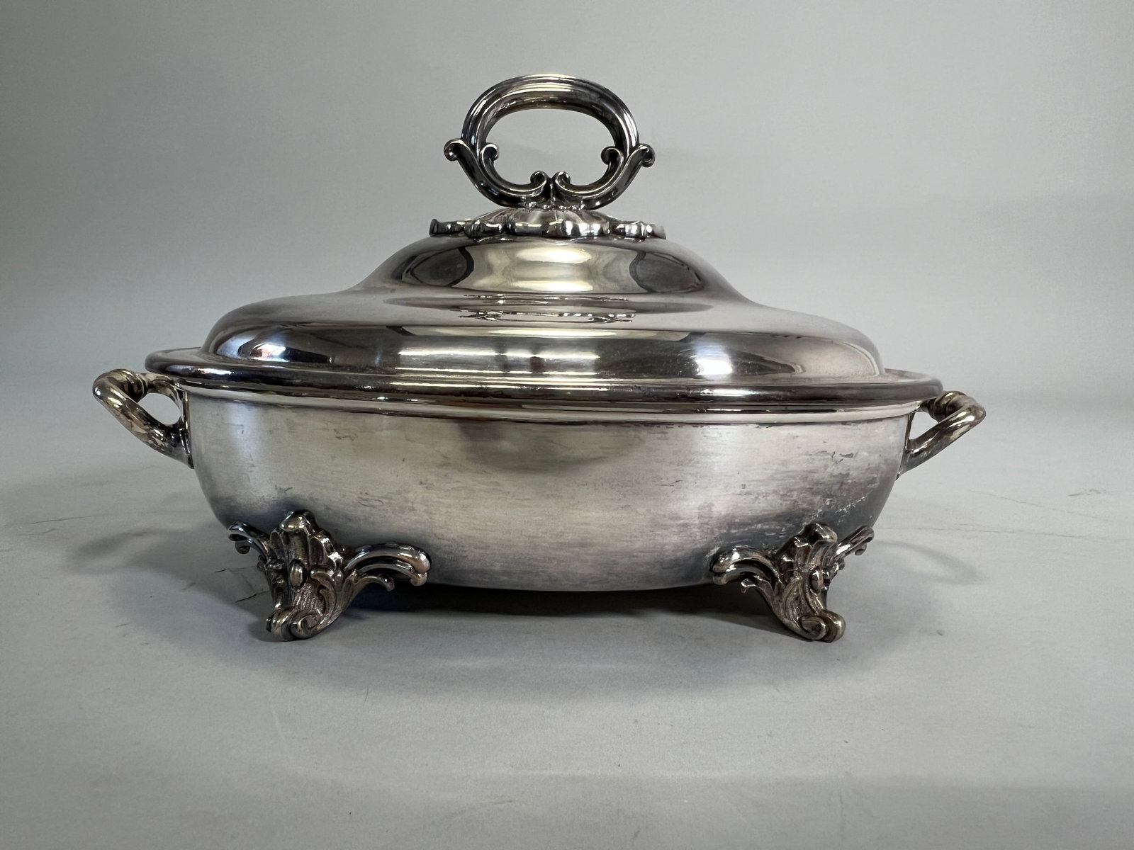 Antique Silver-plated Serving Dish - 6
