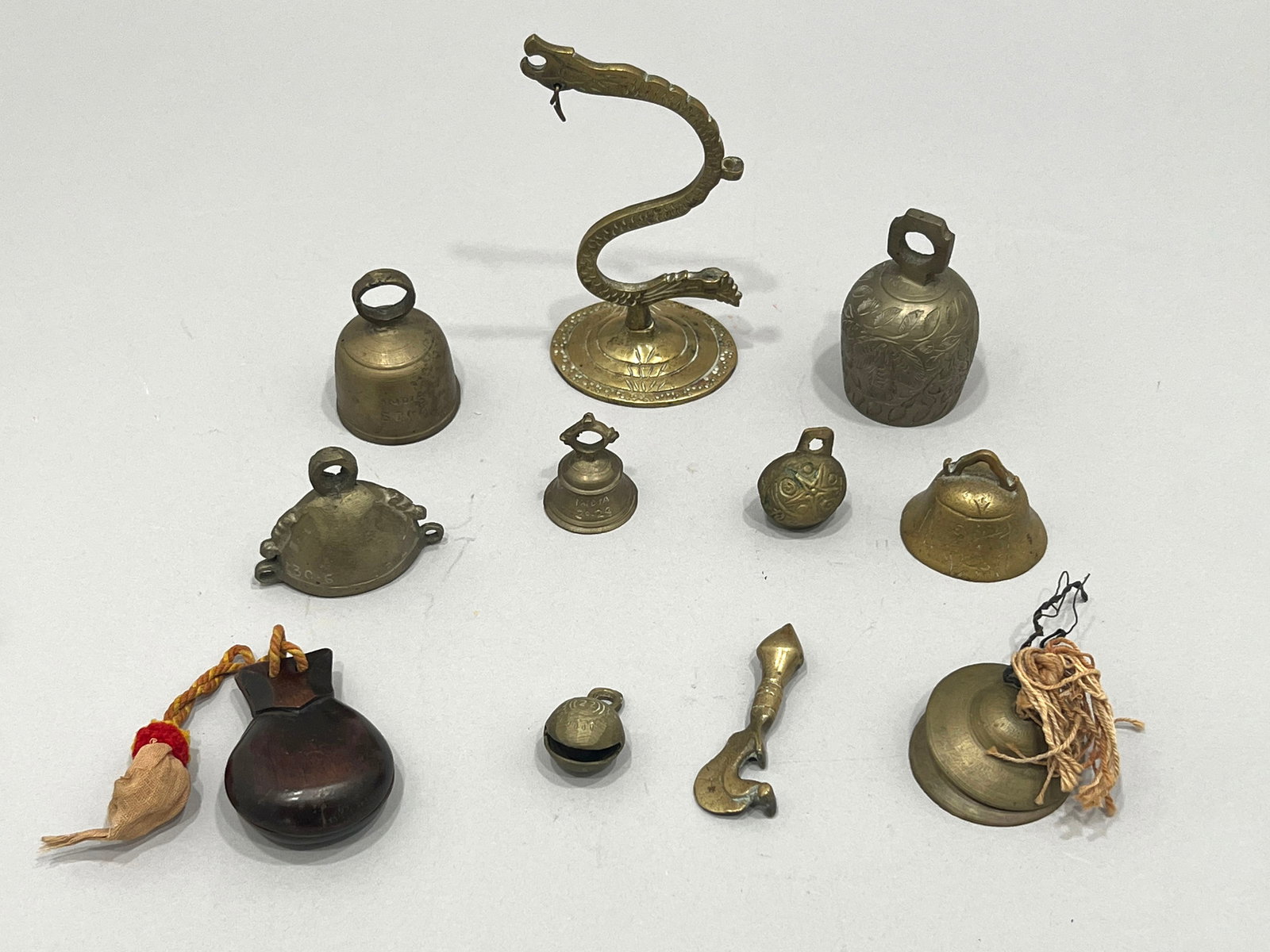 Collection of Assorted Brass Bells and Musical Instruments (1 of 7)