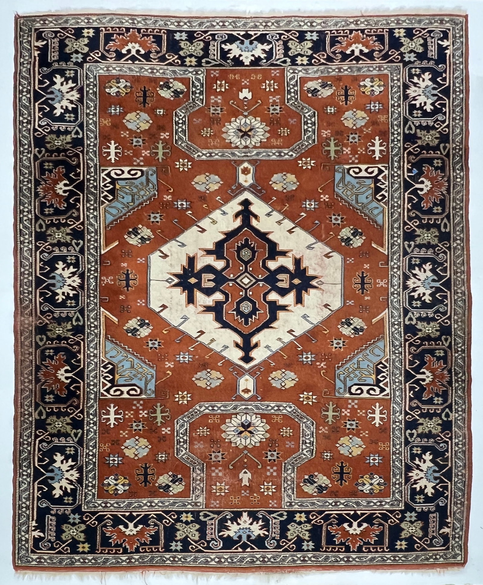 Vintage Serapi Rug:  Dimensions: 91" x 67"
