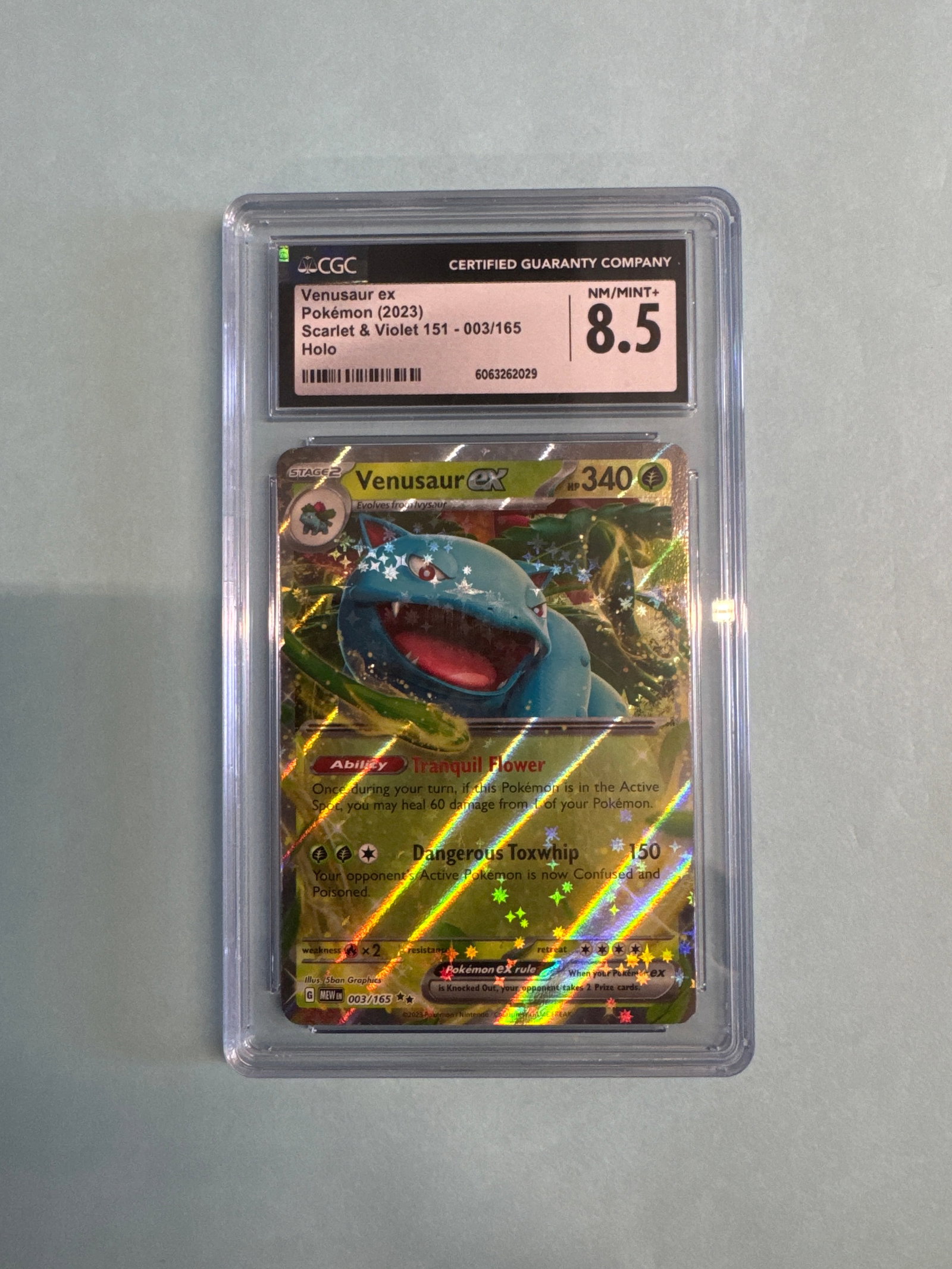 Venusaur ex Scarlet & Violet 151 - 003/165 - Holo Graded CGC 8.5 (1 of 2)