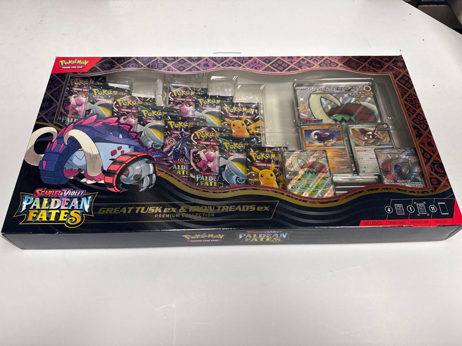 Pokemon Scarlet & Violet Paldean Fates Premium Collection: Great Tusk ex & Iron Treads ex (1 of 4)