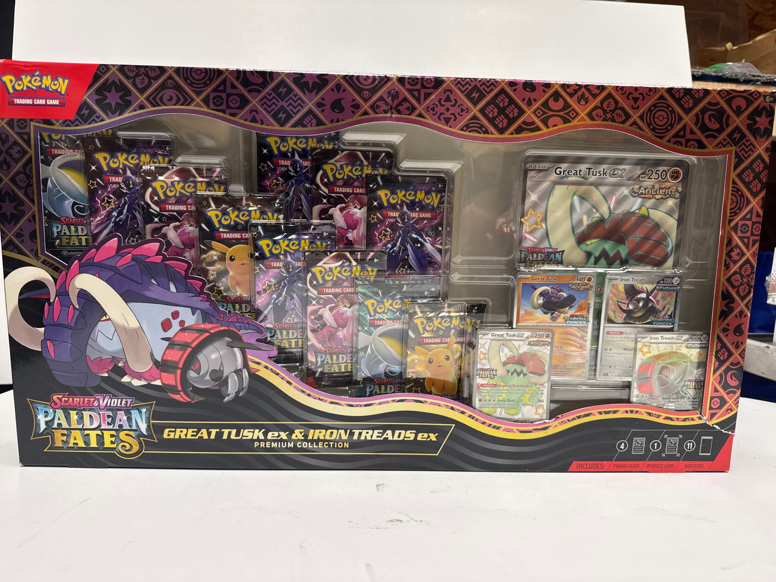 Pokemon Scarlet & Violet Paldean Fates Premium Collection - Great Tusk ex & Iron Treads ex (1 of 2)
